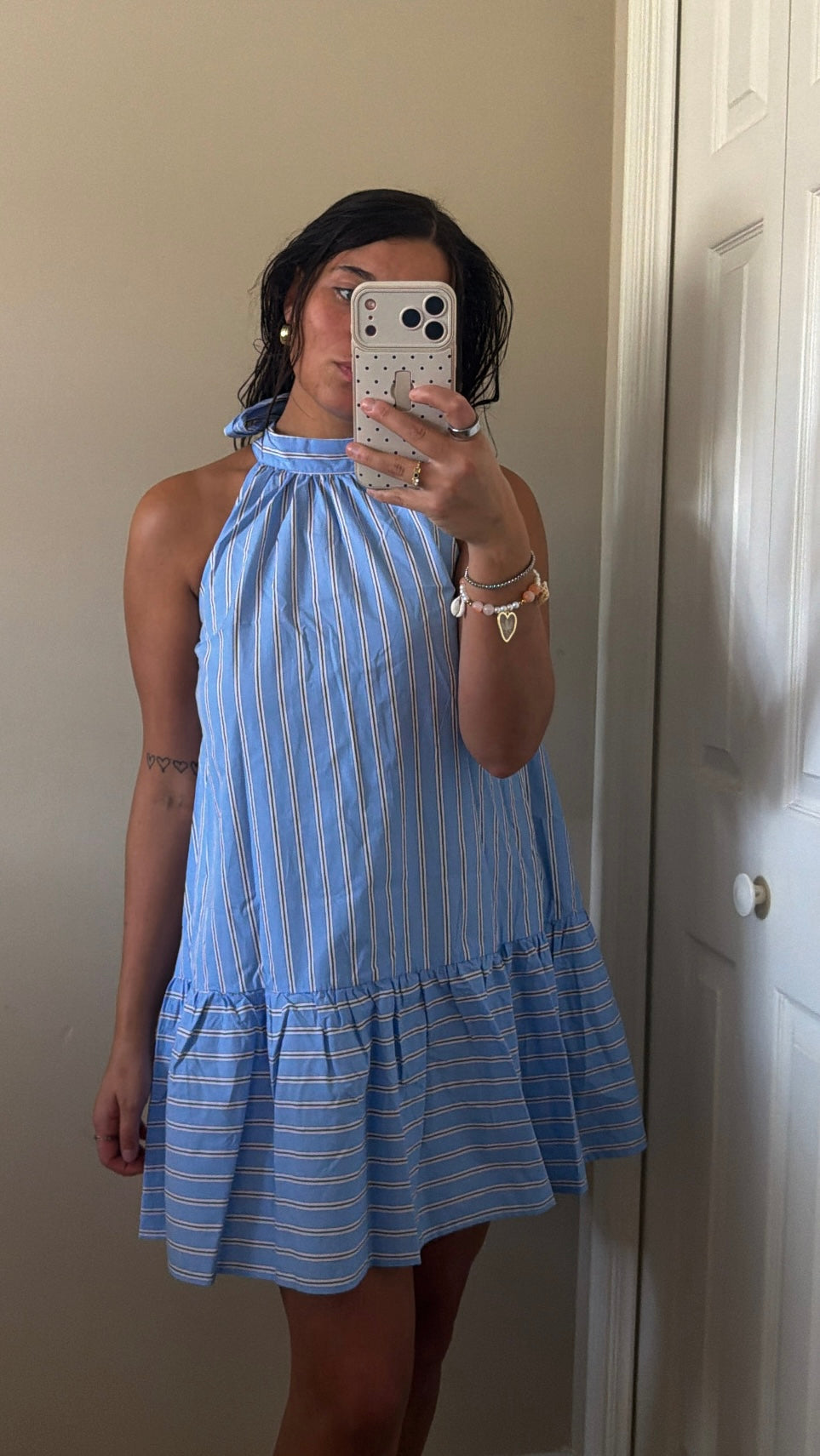The Baby Blue Halter Dress