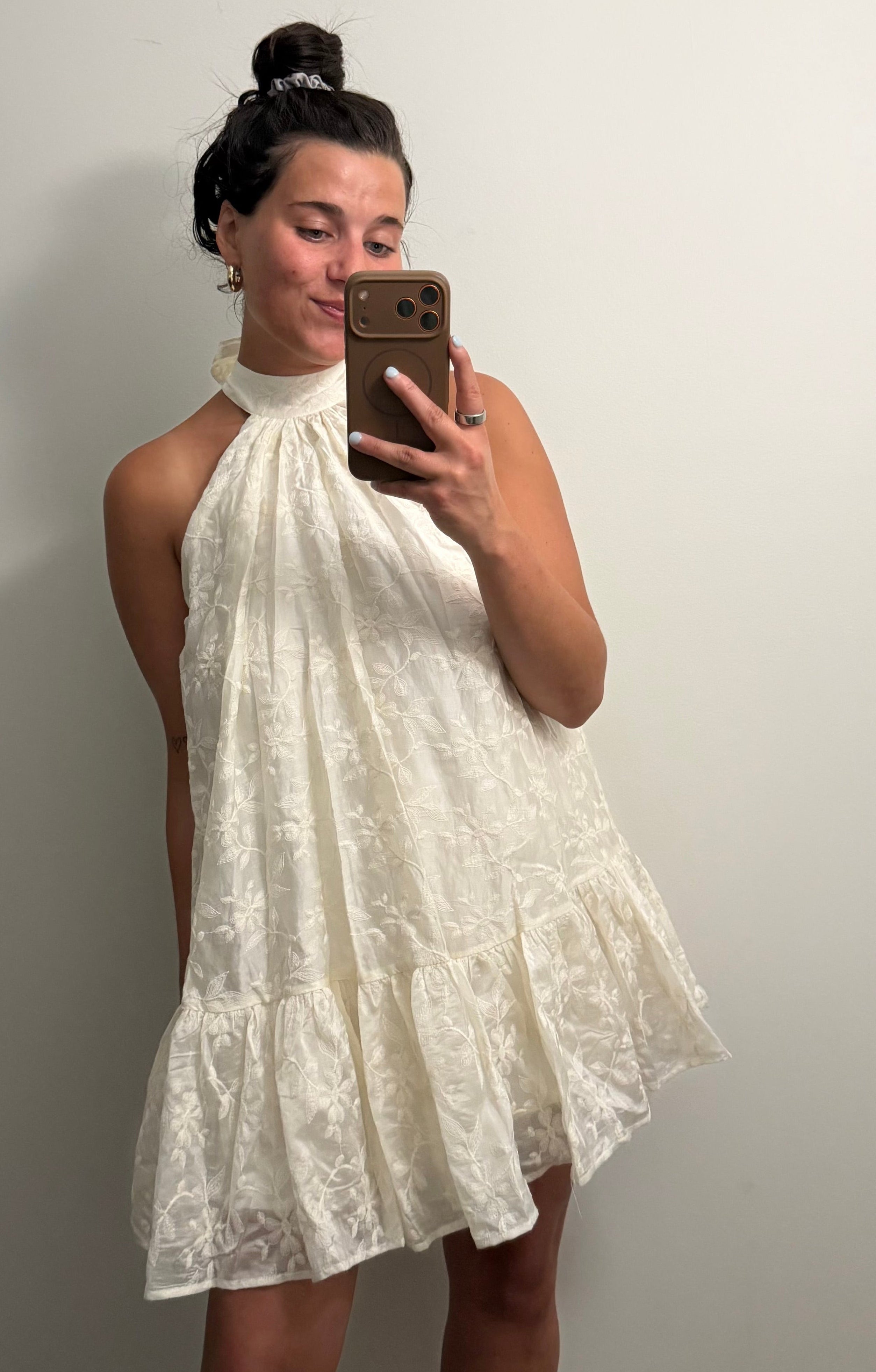 Shower Dress with Mock Neck