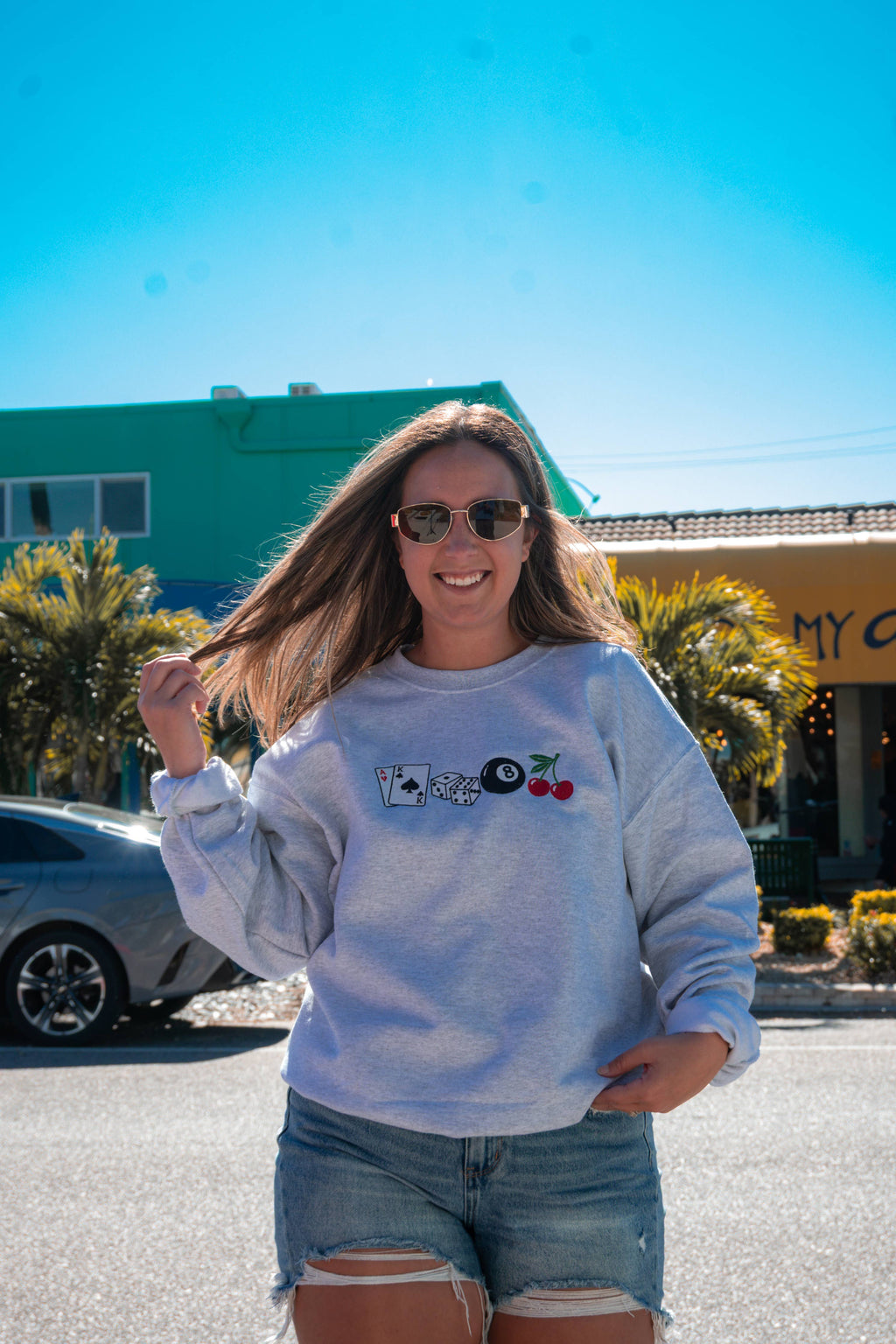 Lucky Me Embroidered Sweatshirt 