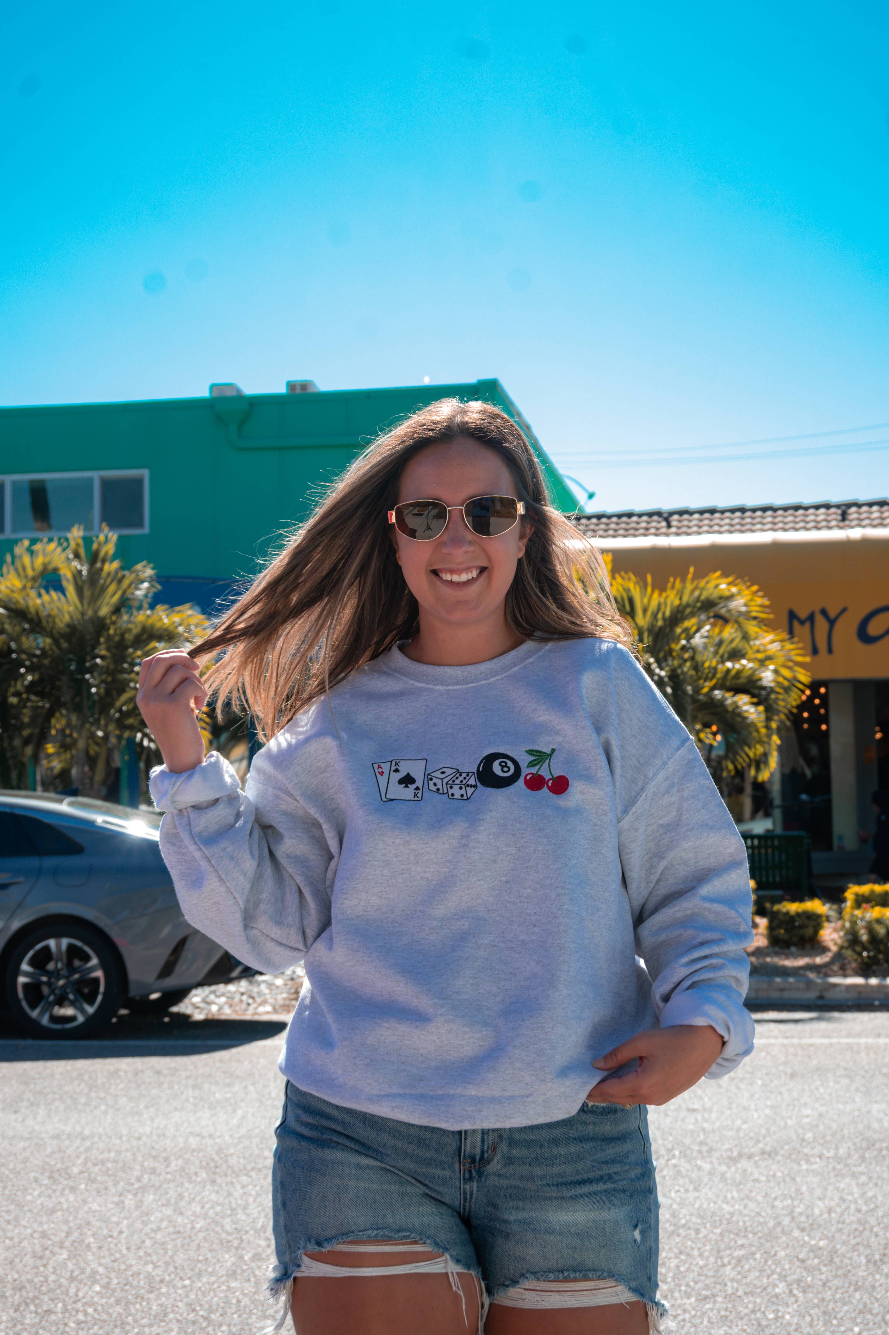 Lucky Me Embroidered Sweatshirt 