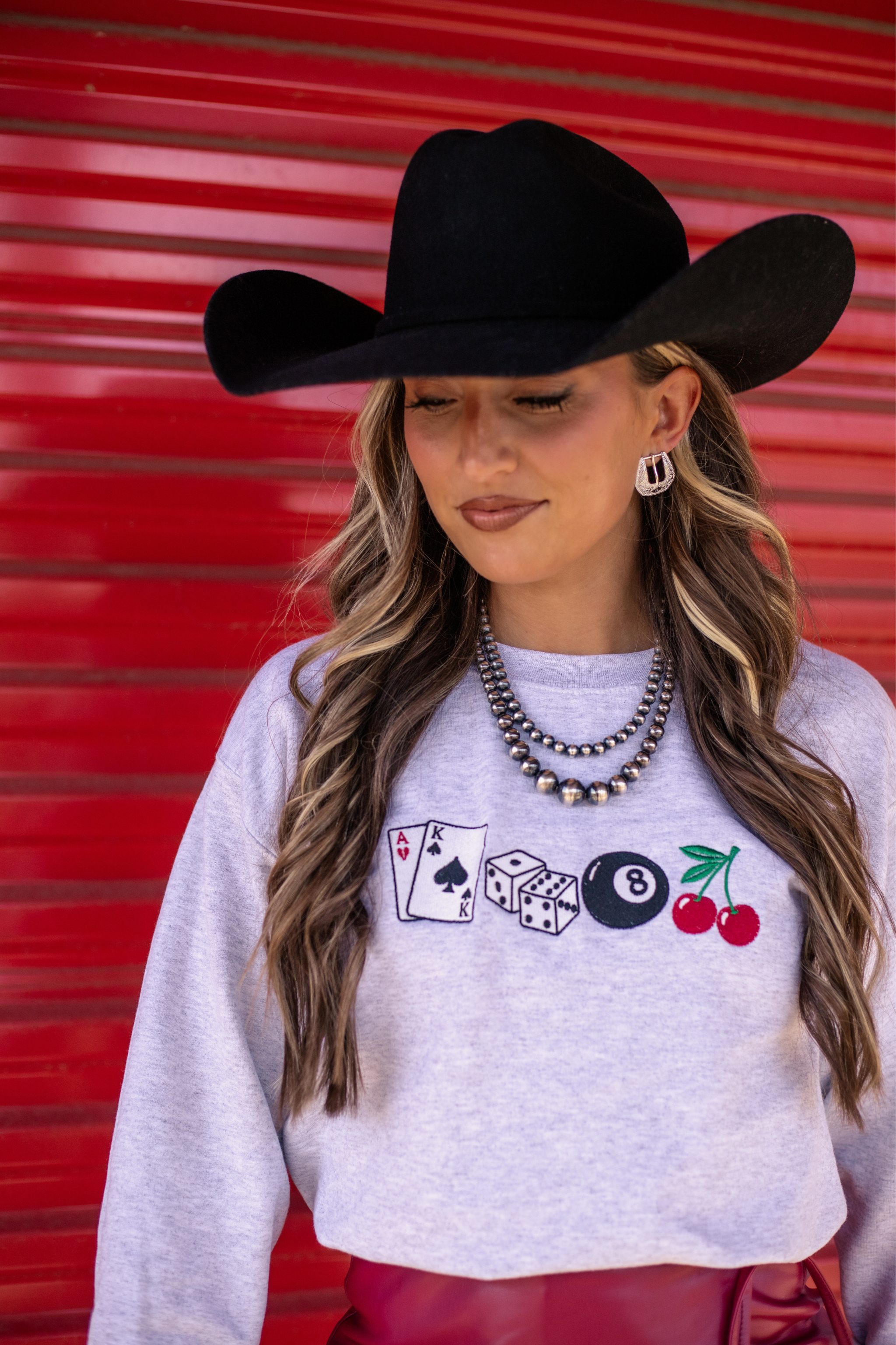 Lucky Me Embroidered Sweatshirt 