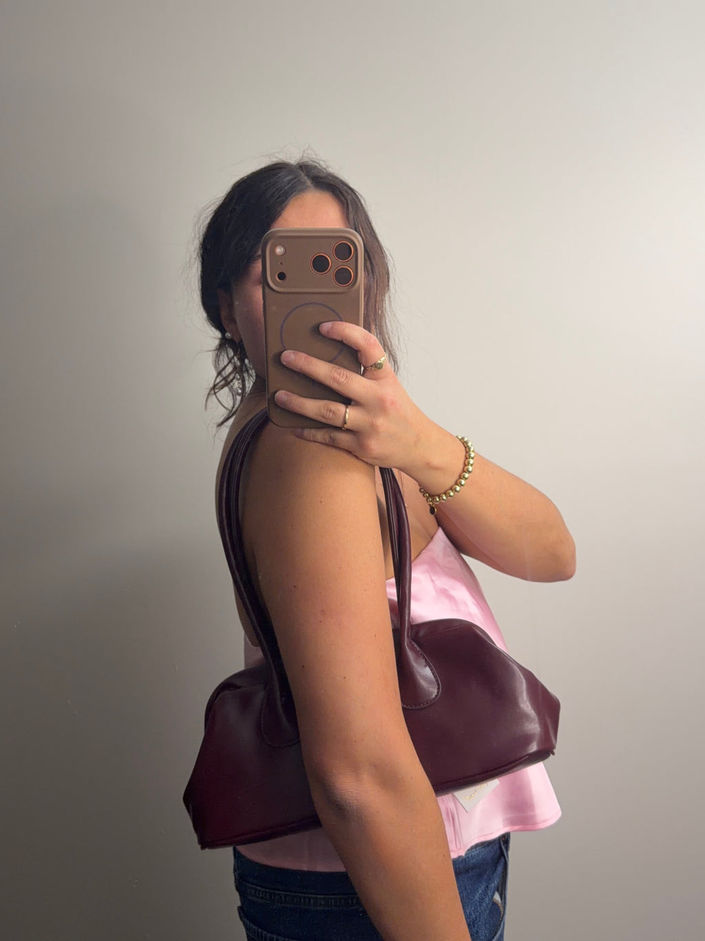 Nina Wine Shoulder Bag
