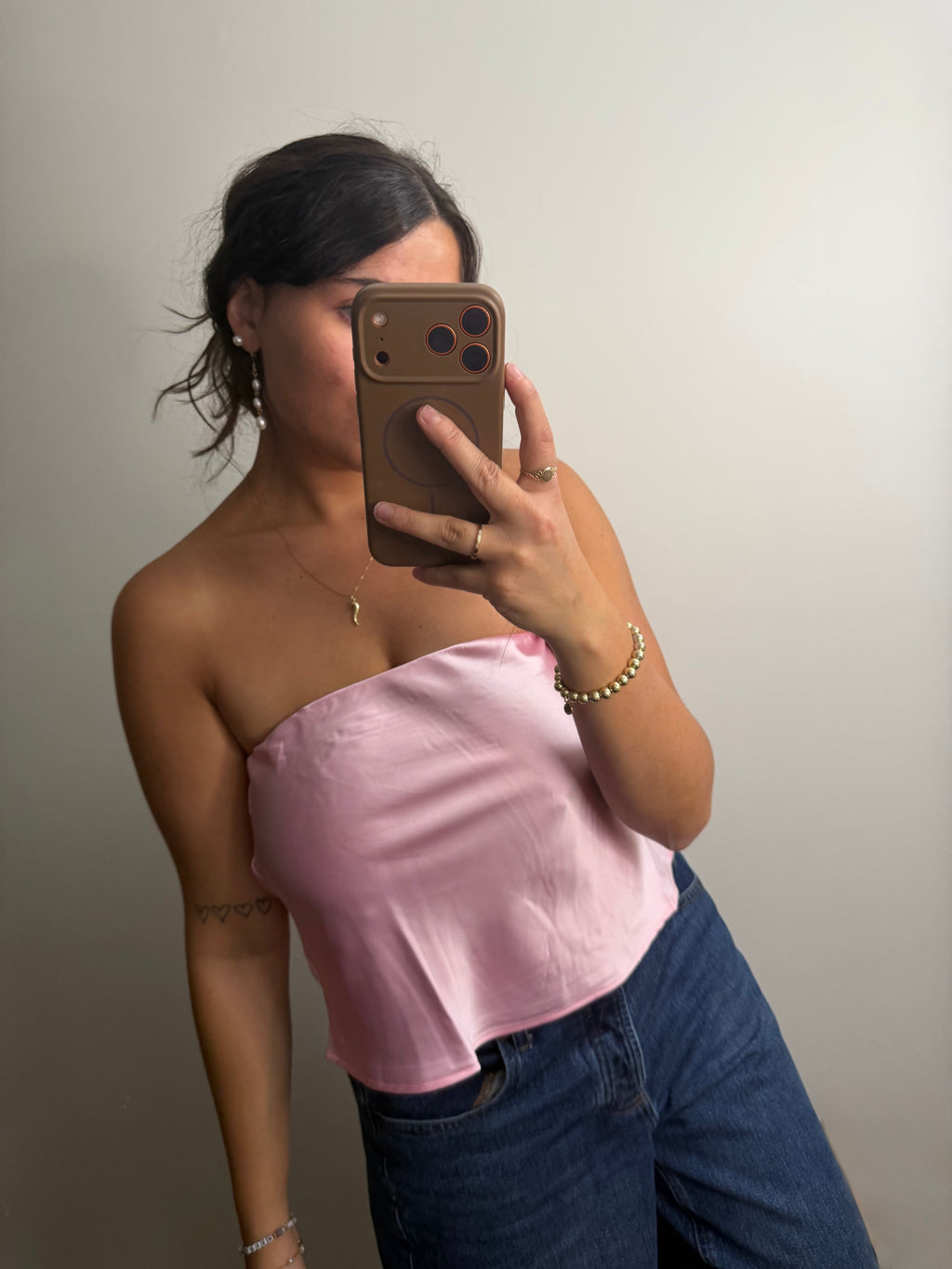 The Brittany Satin Tube Top