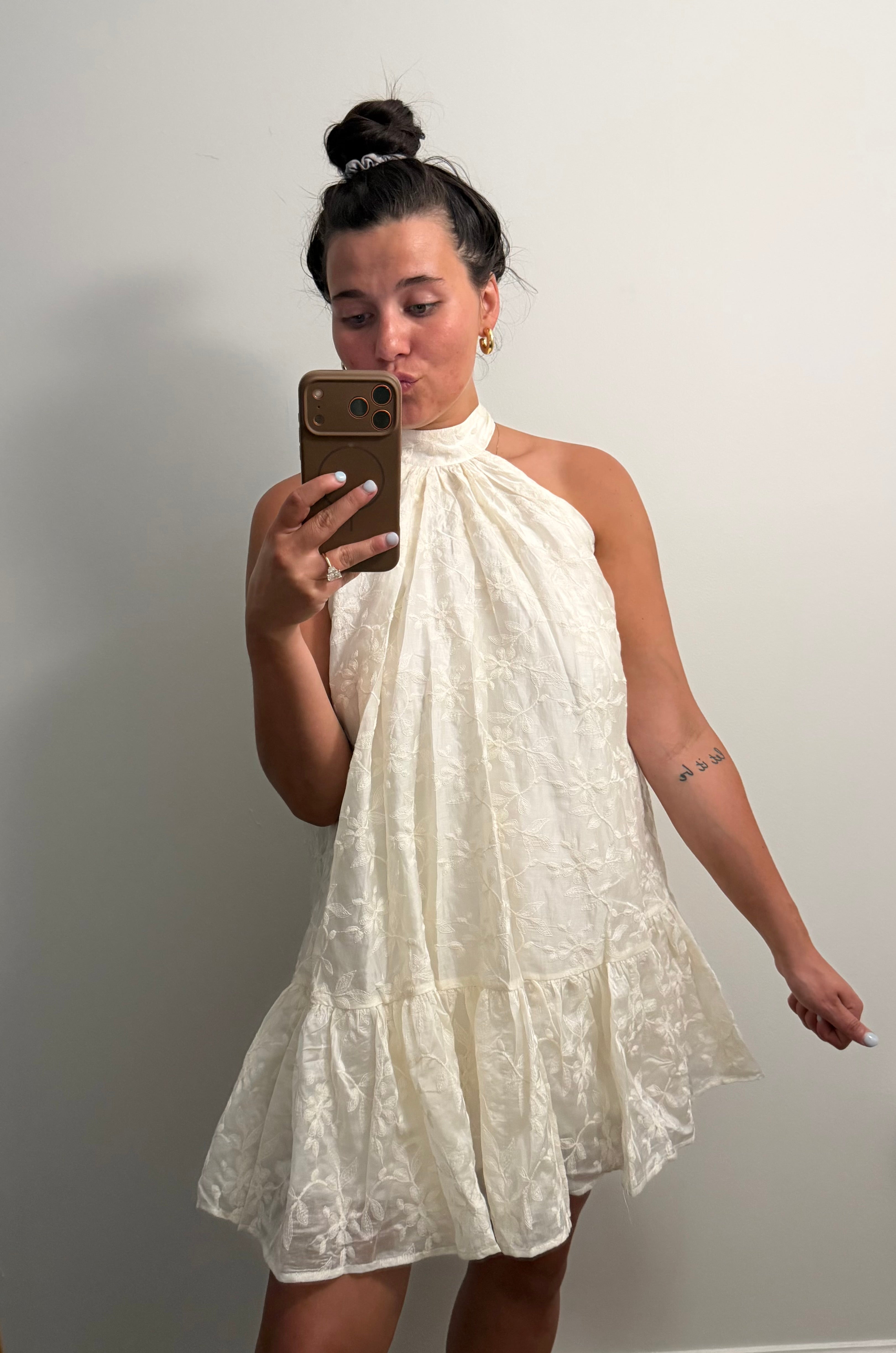 Shower Dress with Mock Neck