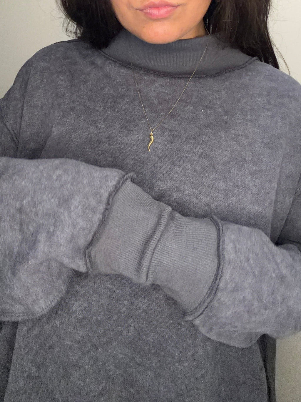 Just Chillin Mock Neck Sweatshirt