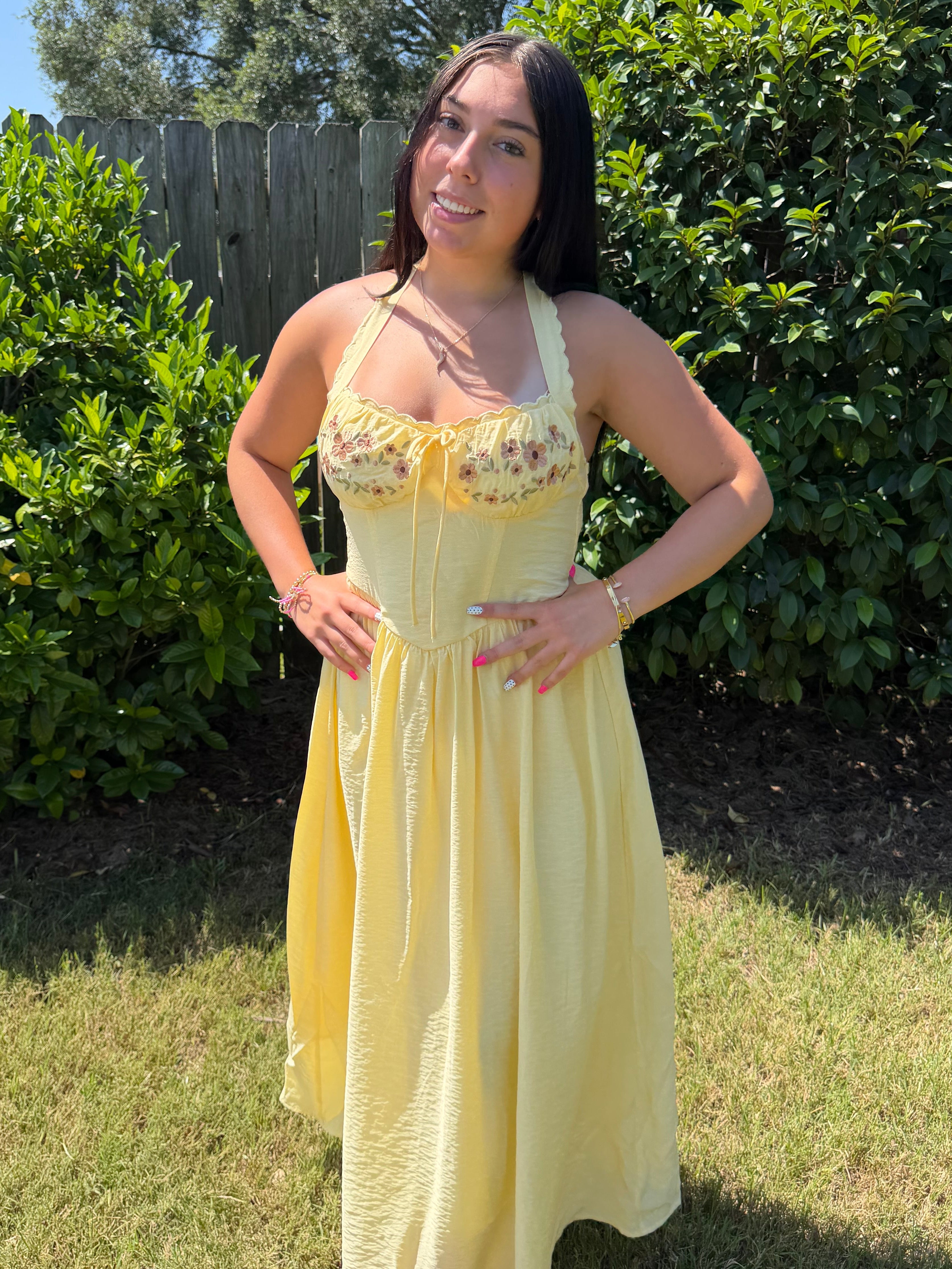 Sunny Side Up Halter Dress