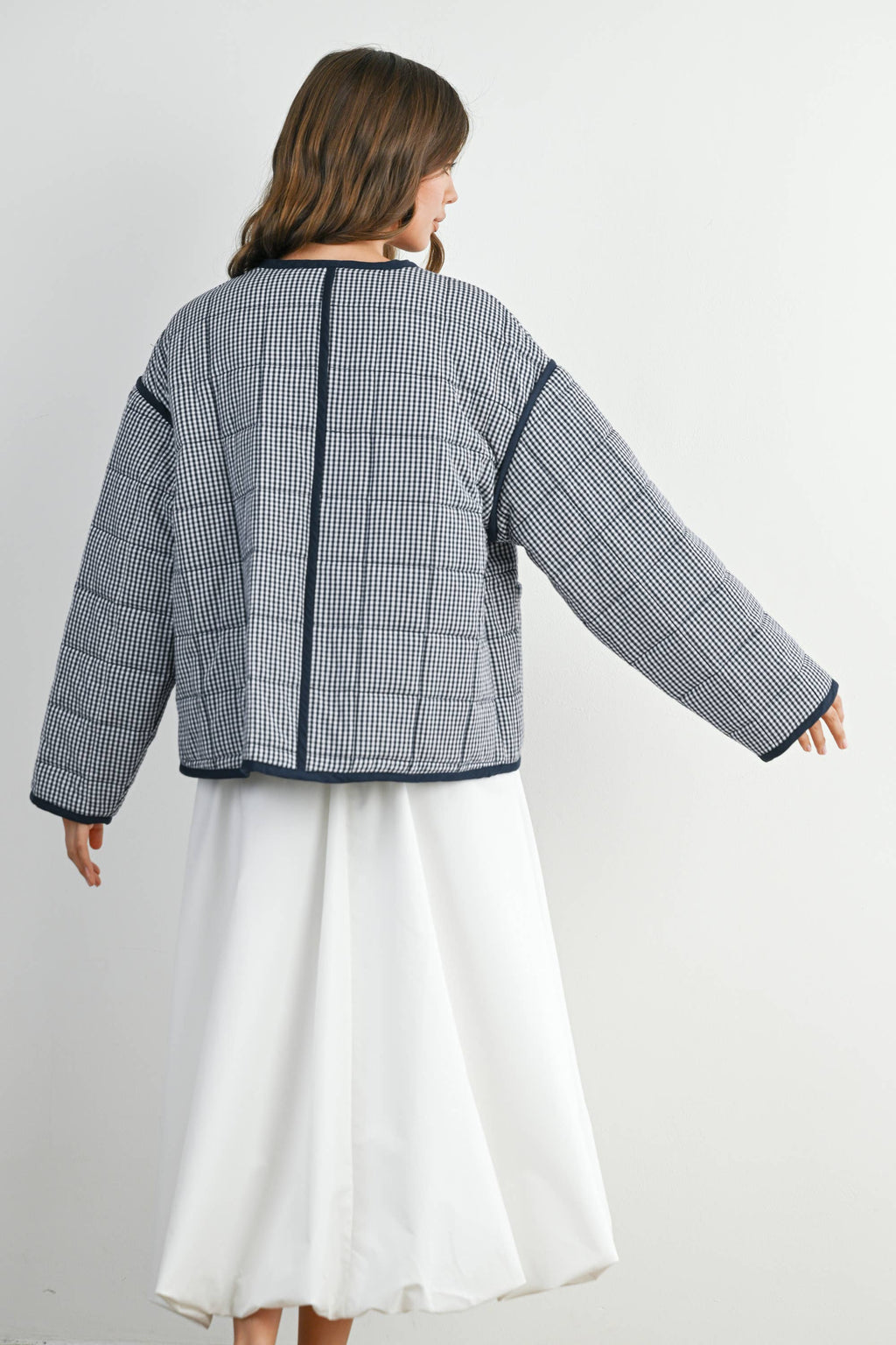 Buttoned Quilted Puffer Jacket