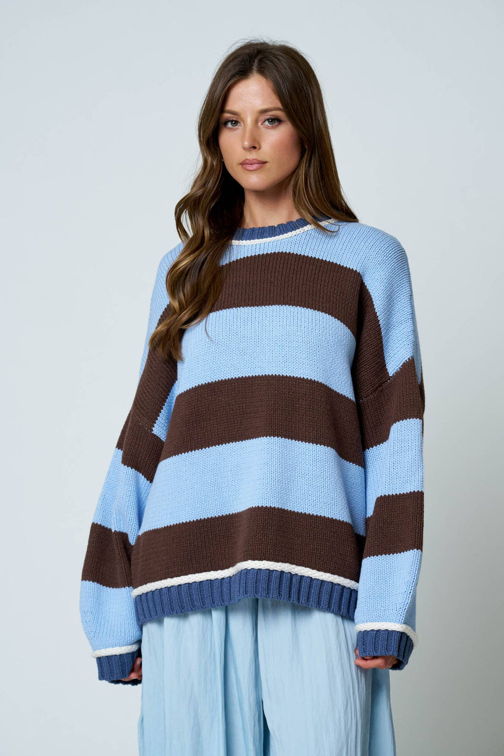 Ready for Anything Knit Striped Sweater