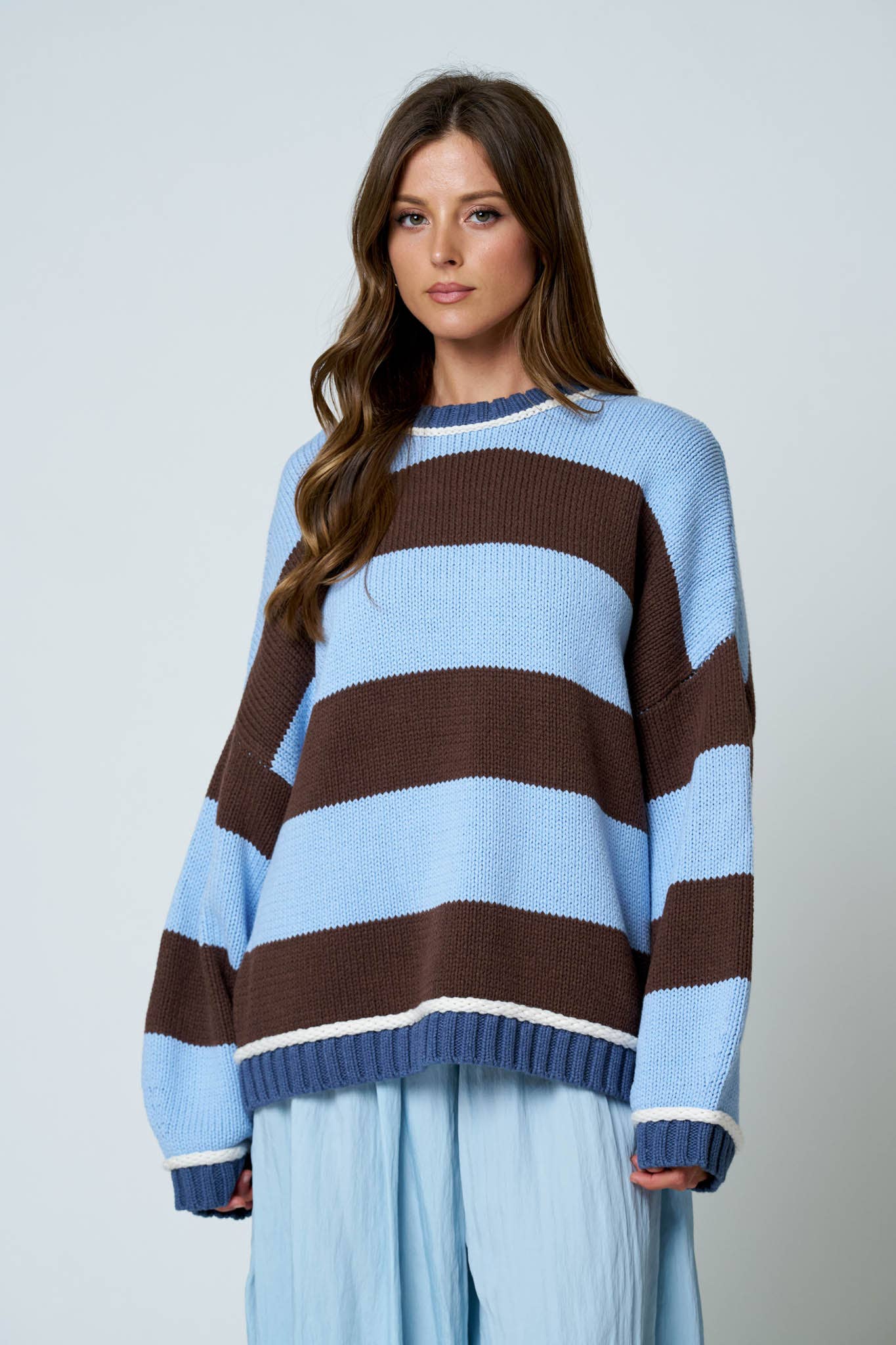 Ready for Anything Knit Striped Sweater