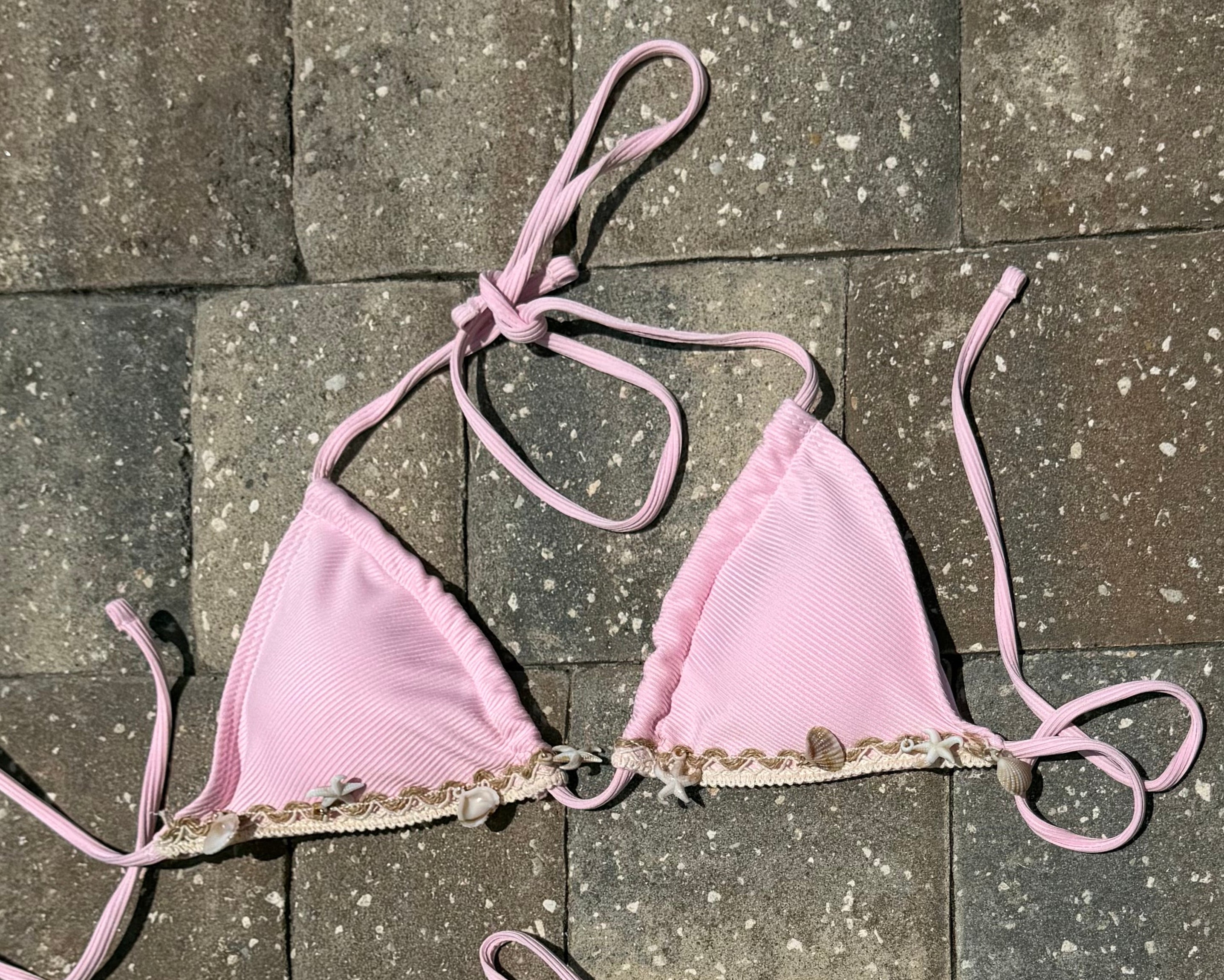 Lizzie’s Shell Pink Bikini Top