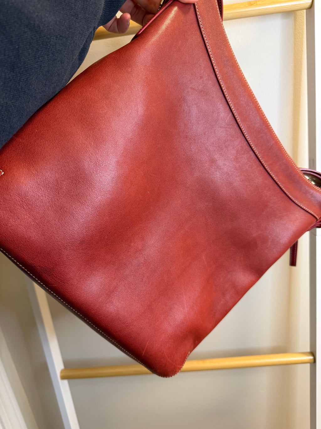 Coach Red Leather Legacy Slim Duffle Shoulder Bag