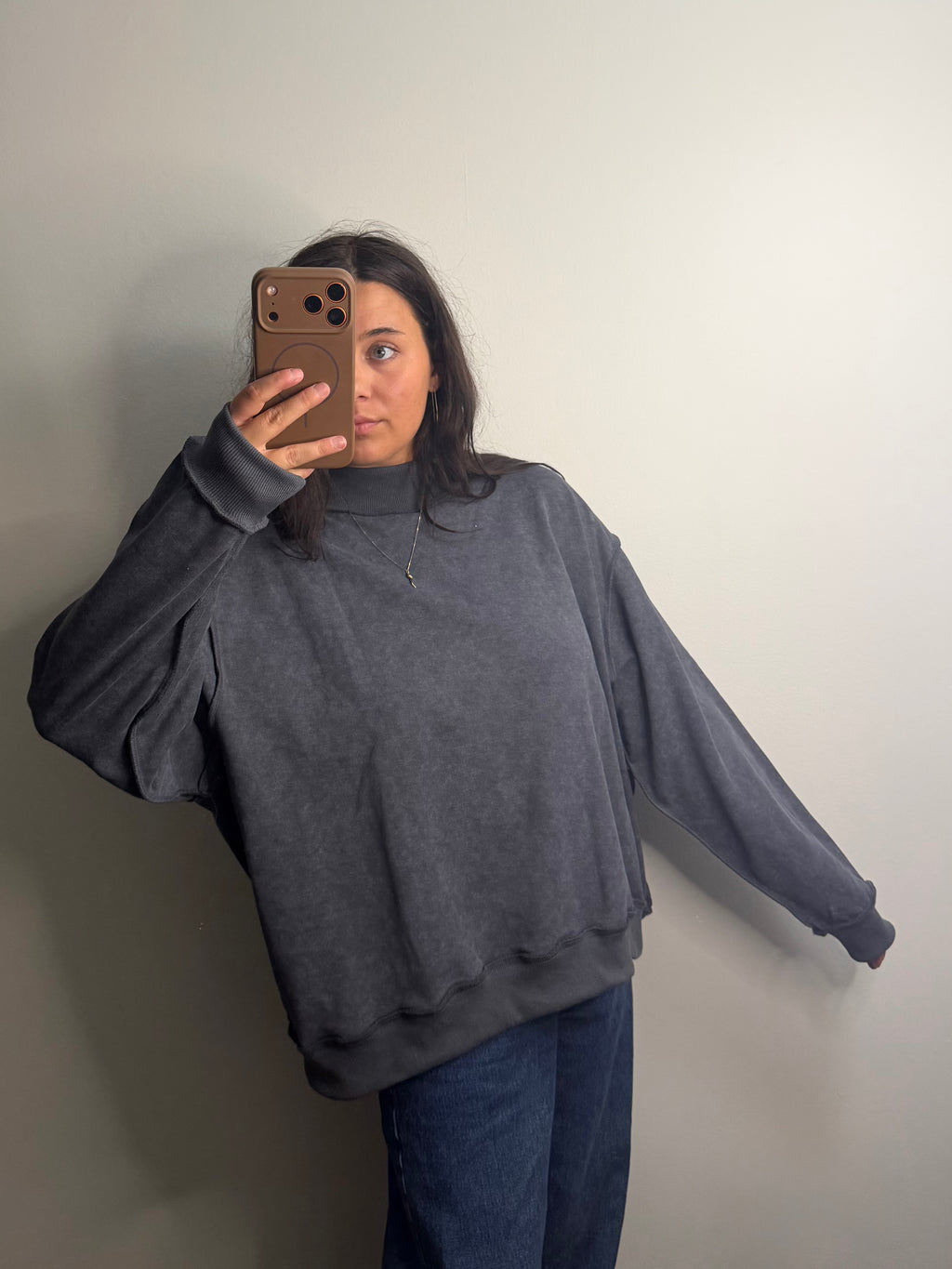 Just Chillin Mock Neck Sweatshirt