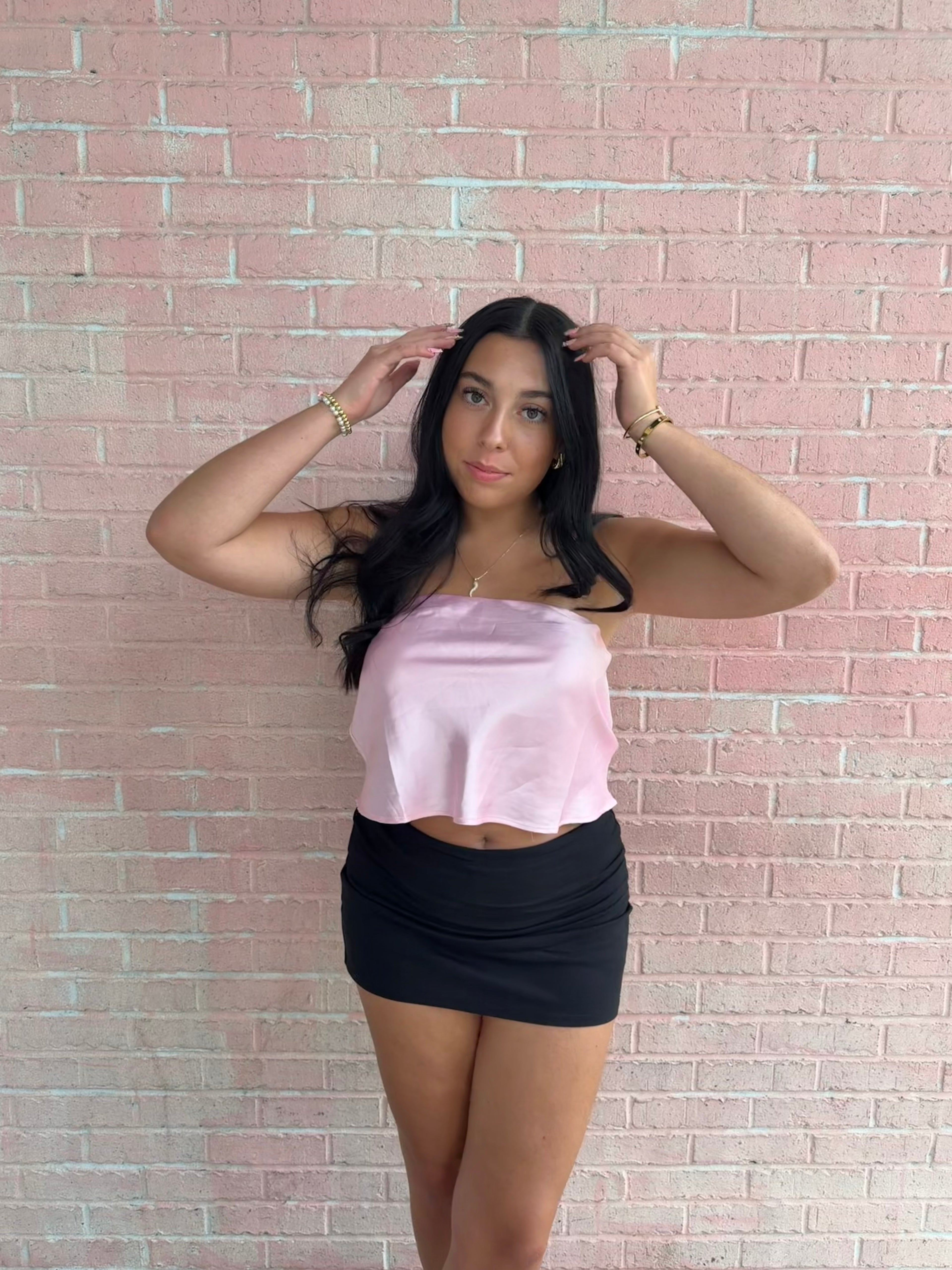 The Lizzie Satin Tube Top
