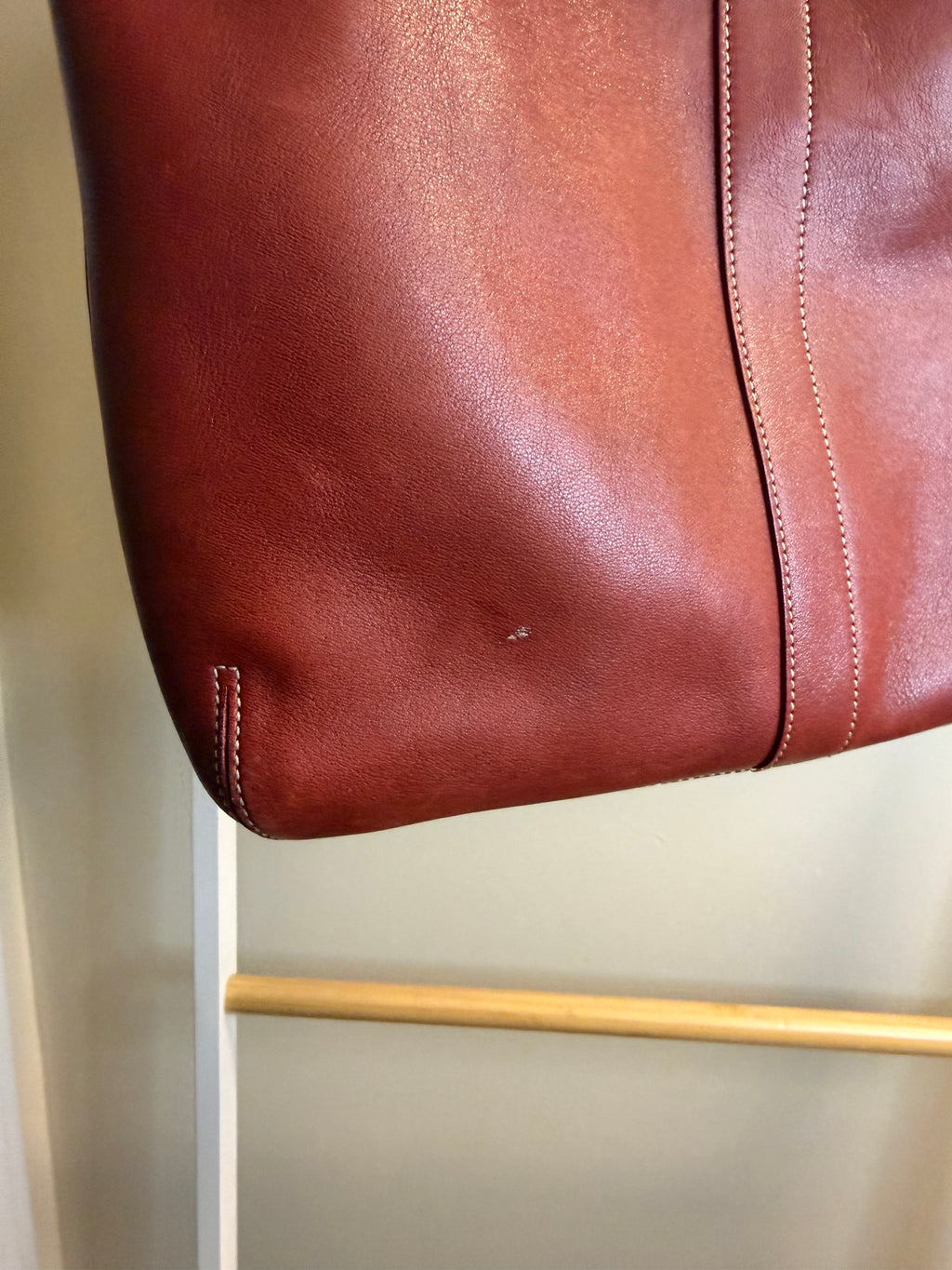 Coach Red Leather Legacy Slim Duffle Shoulder Bag