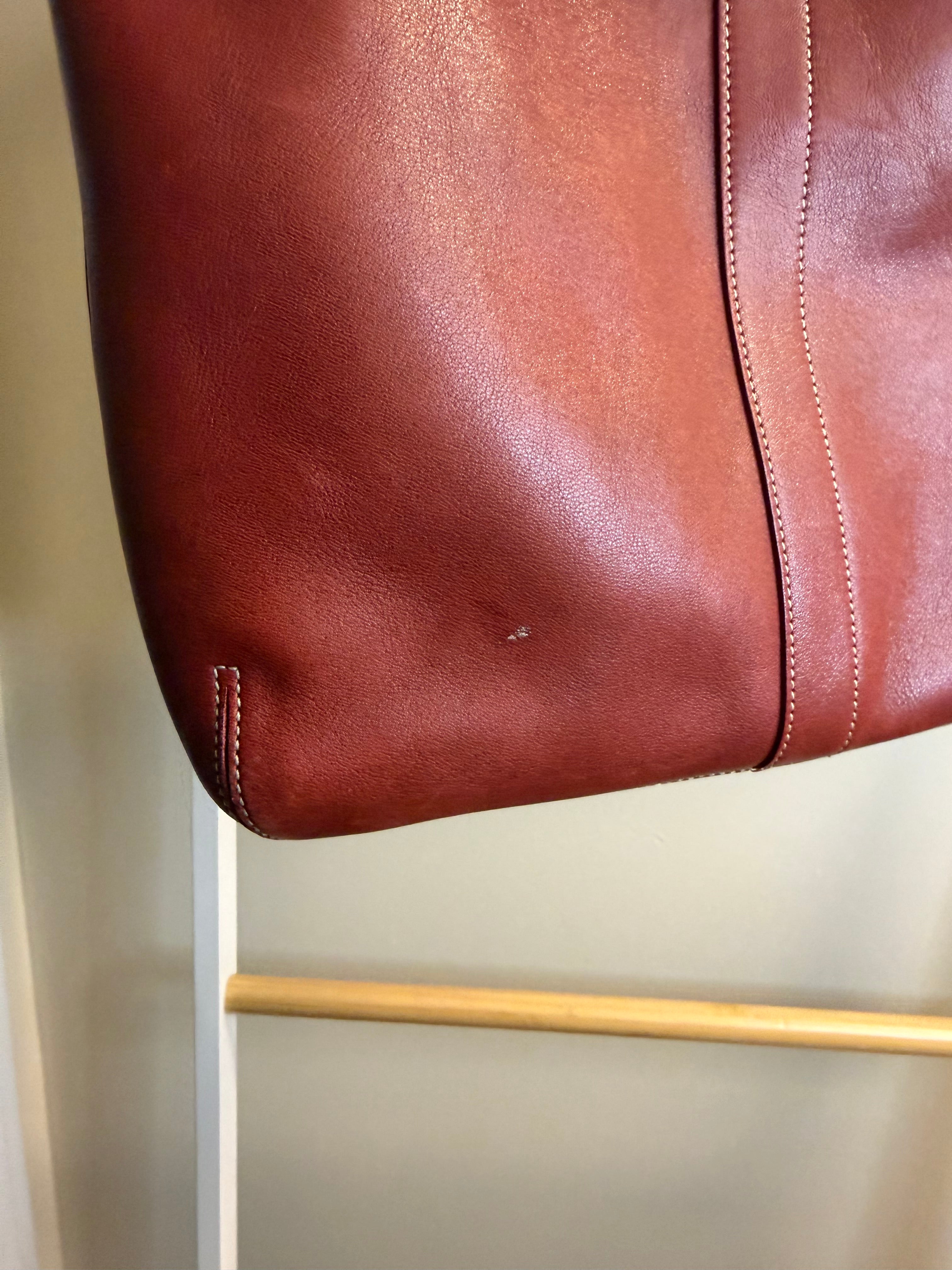 Coach Red Leather Legacy Slim Duffle Shoulder Bag
