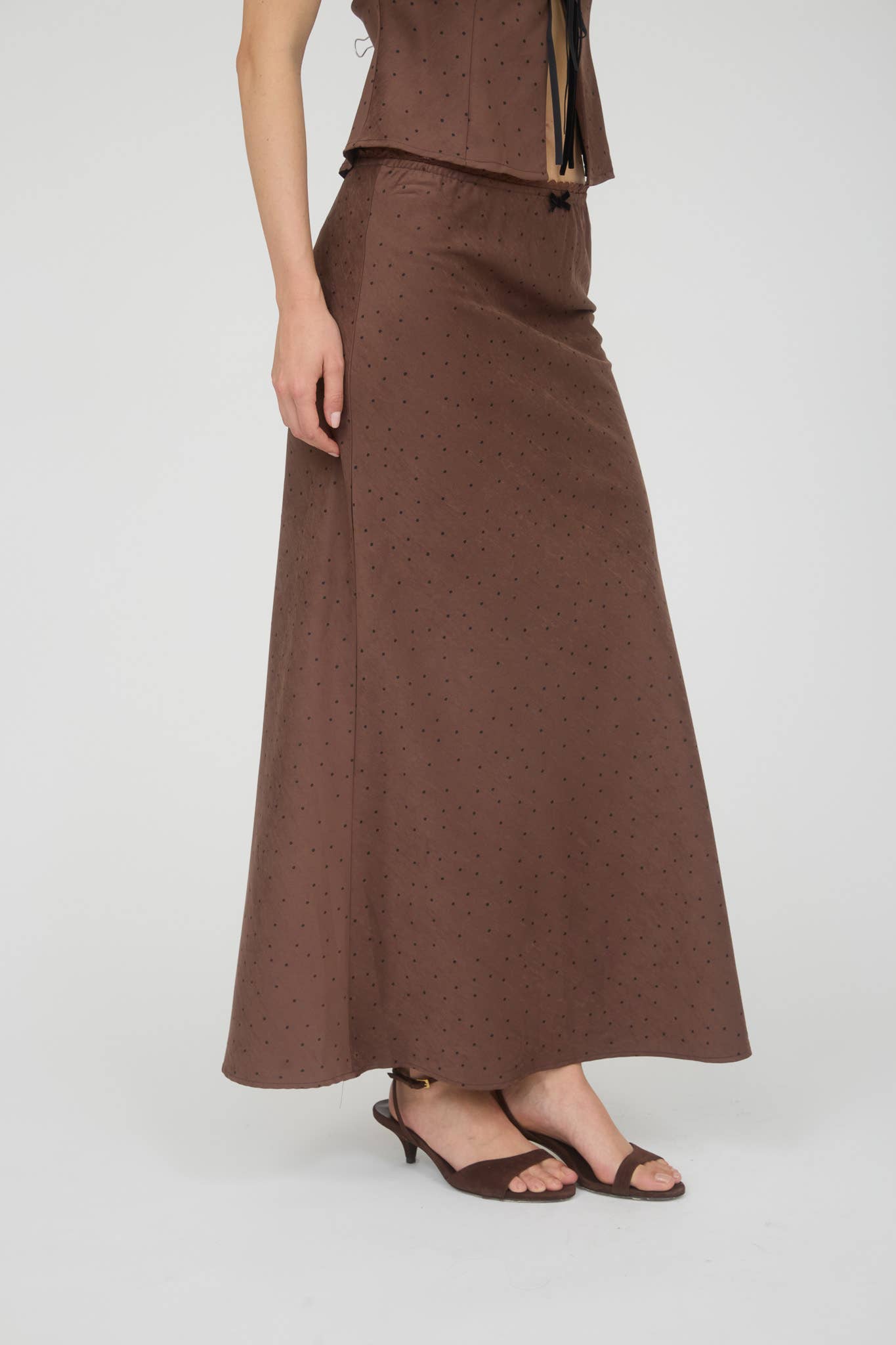 Espresso Polka Dot Skirt