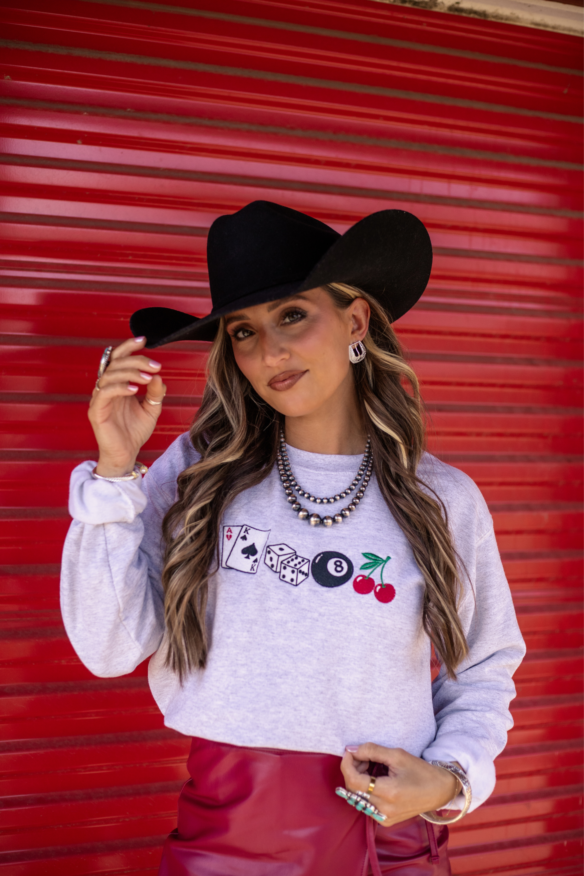Lucky Me Embroidered Sweatshirt 