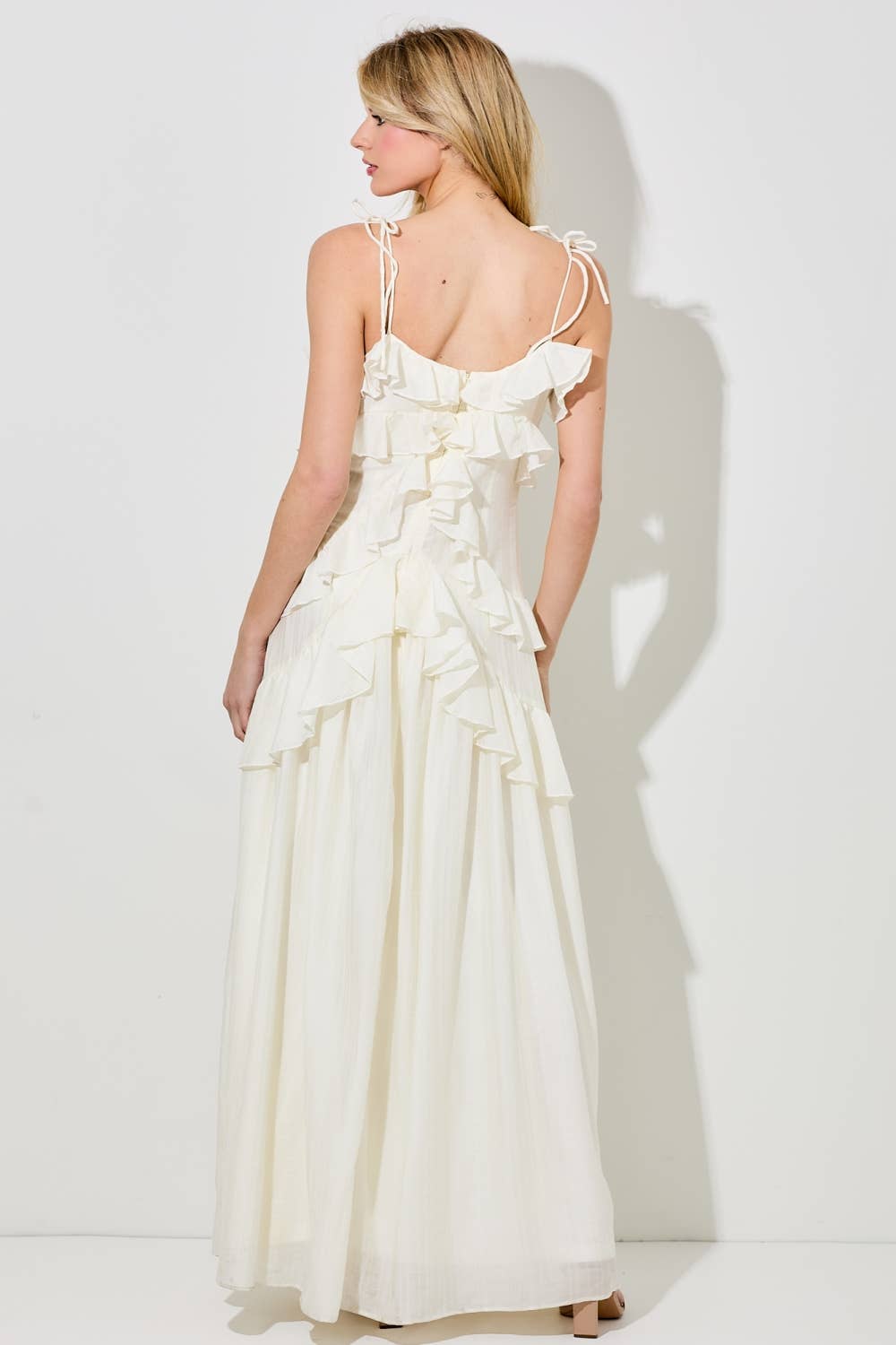 Chocolate Ruffle Statement Dress