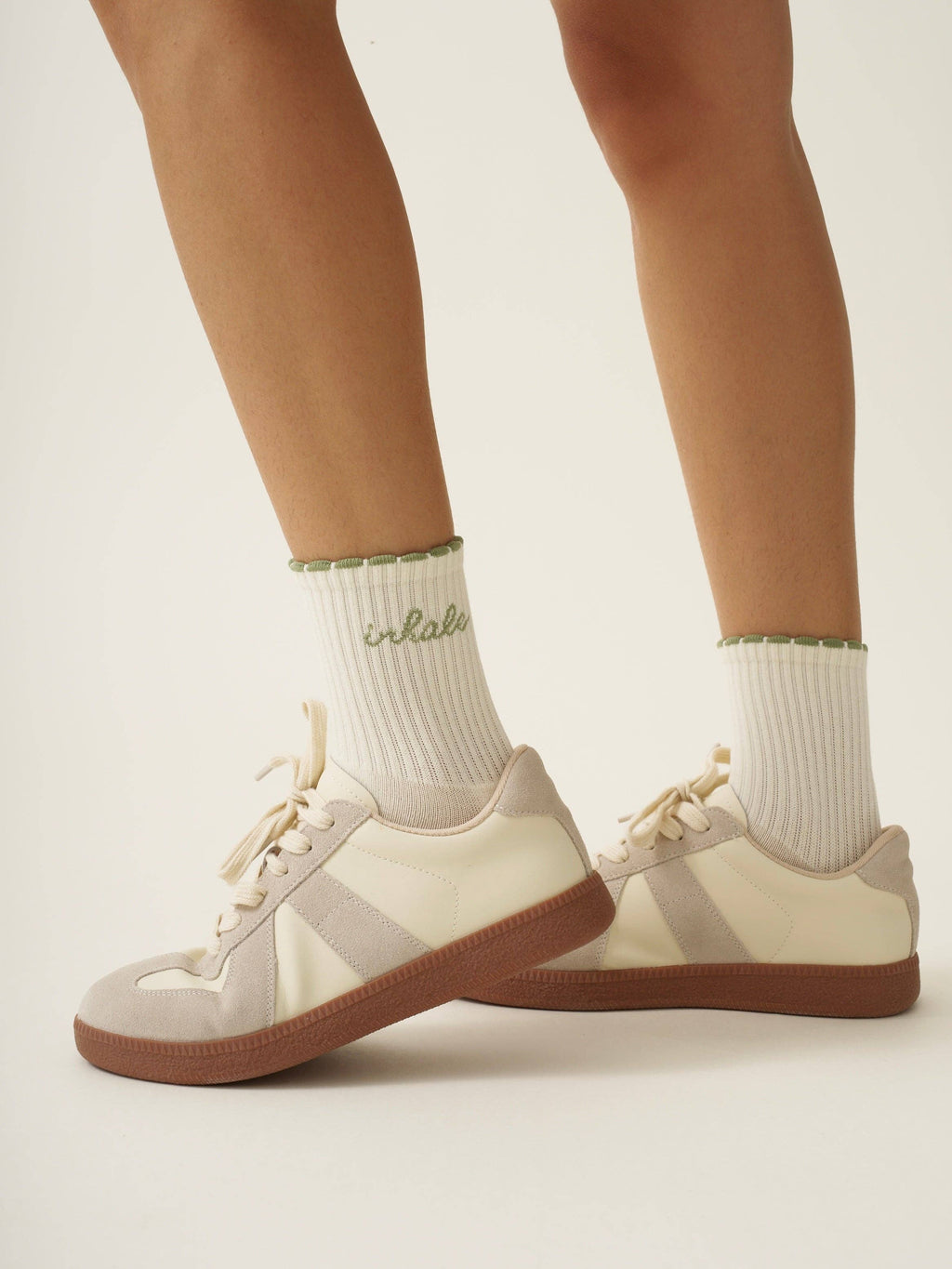 Inhale x Exhale Ruffled Grip Socks