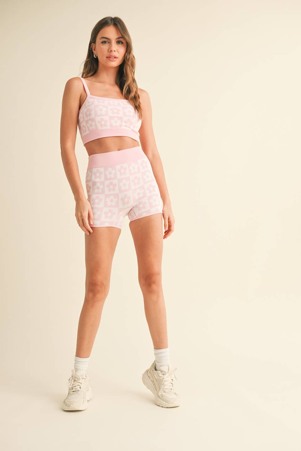 Pink Groovy Tank and Shorts Active Set