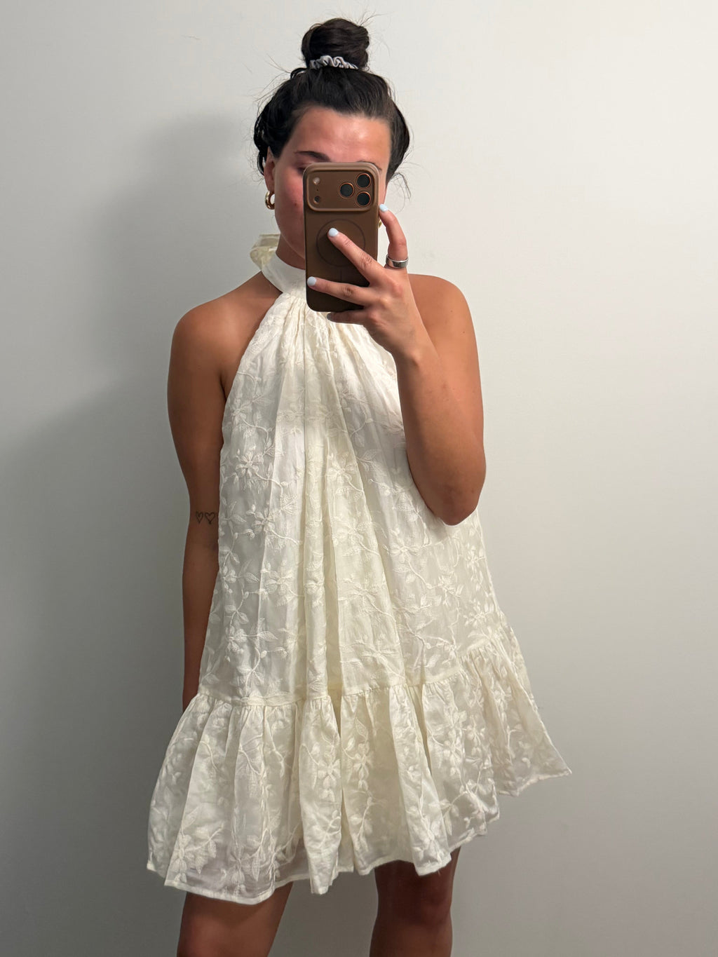 Shower Dress with Mock Neck