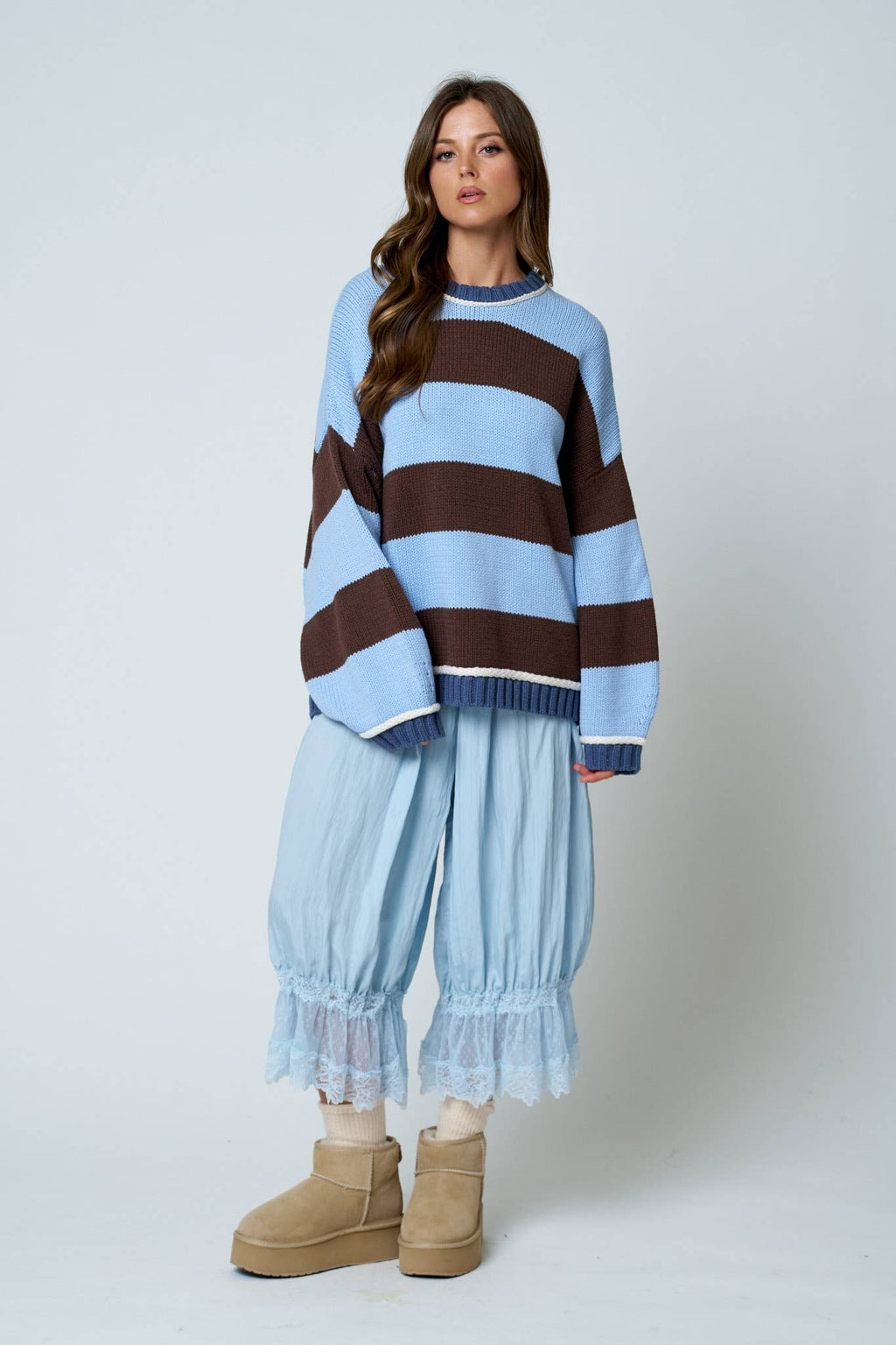 Ready for Anything Knit Striped Sweater