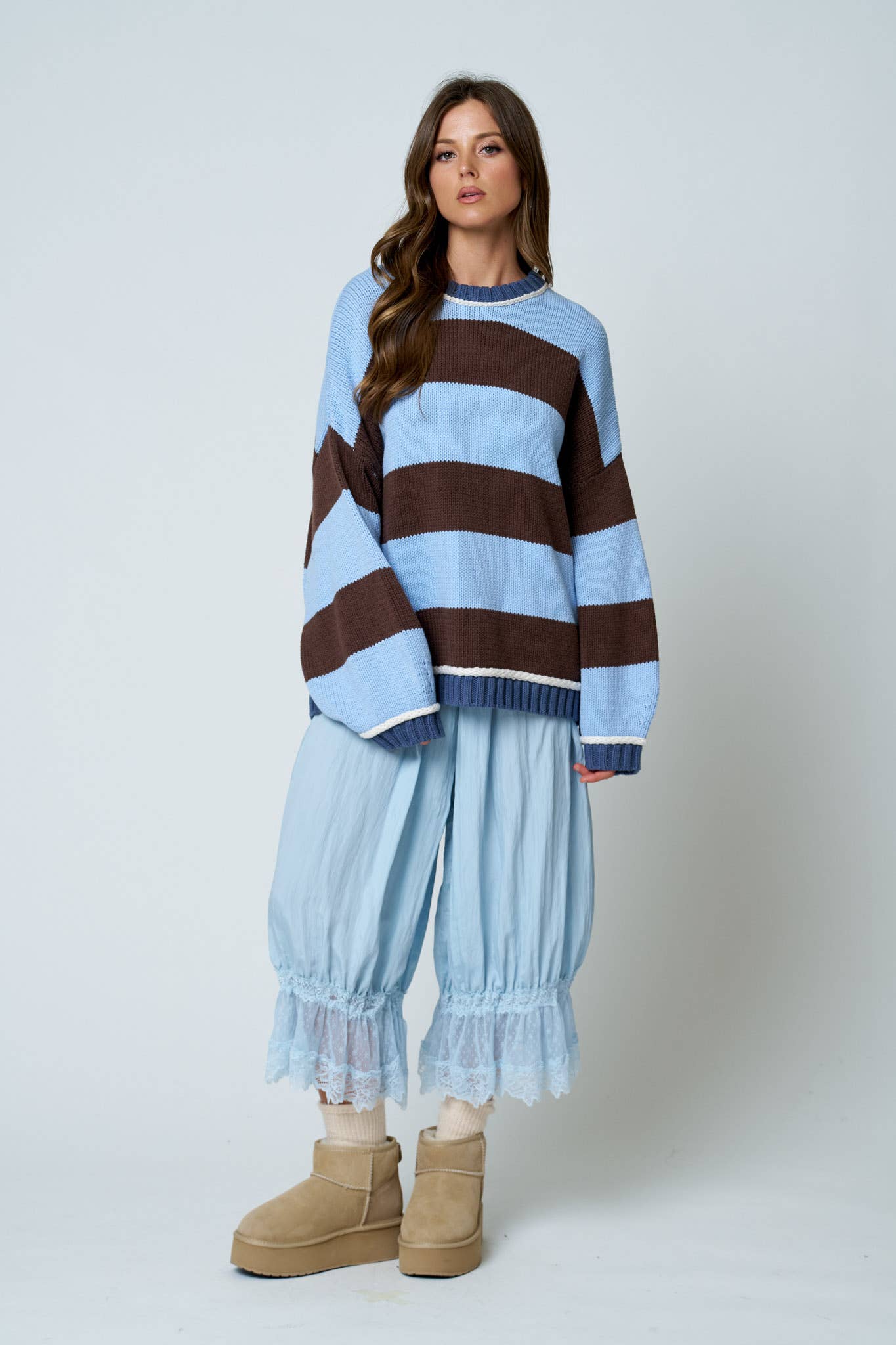 Ready for Anything Knit Striped Sweater