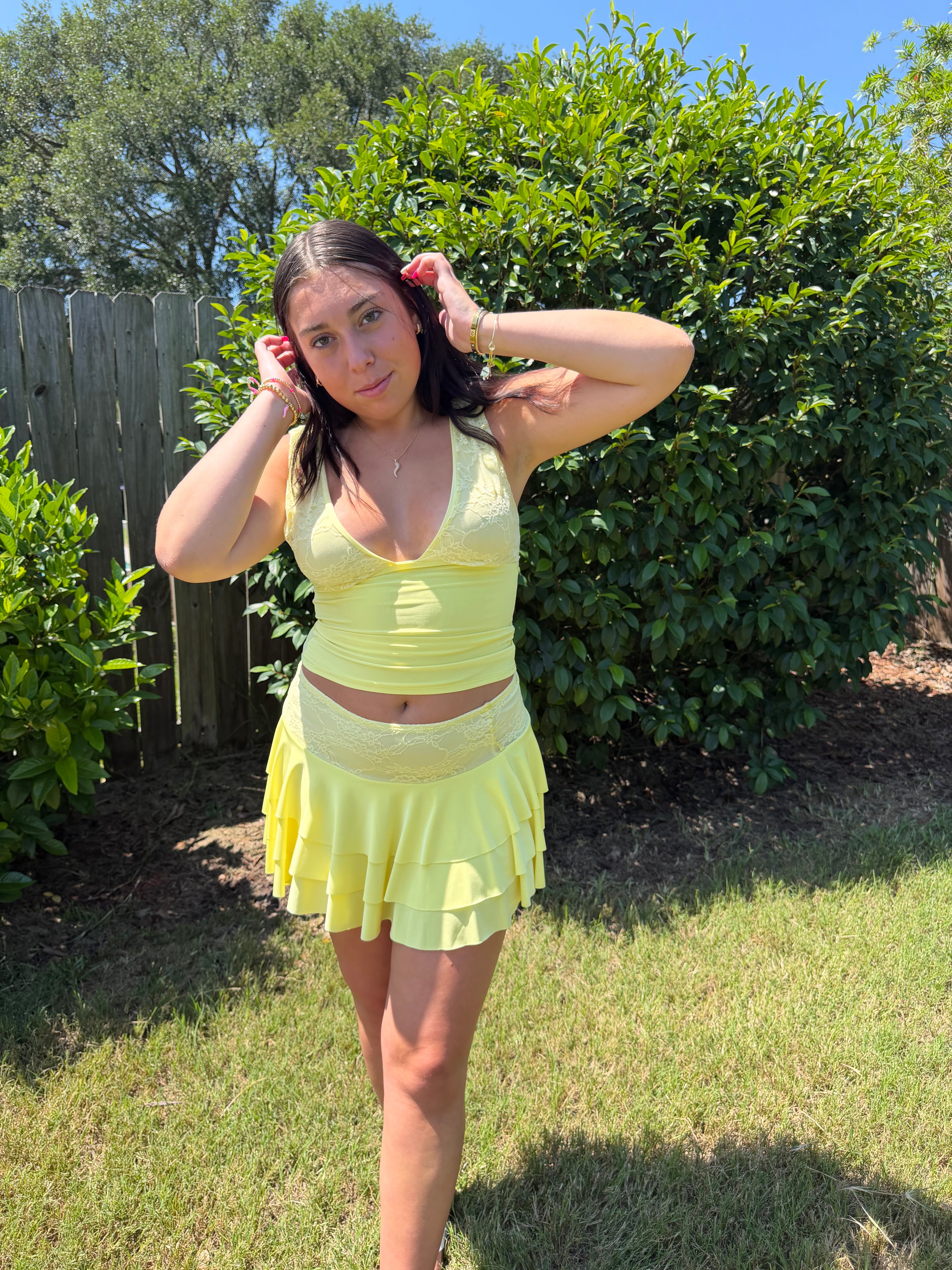 Butter Me Up Lace Skirt