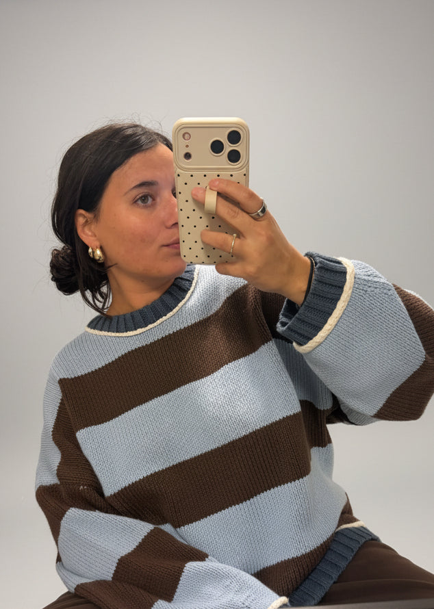 Ready for Anything Knit Striped Sweater