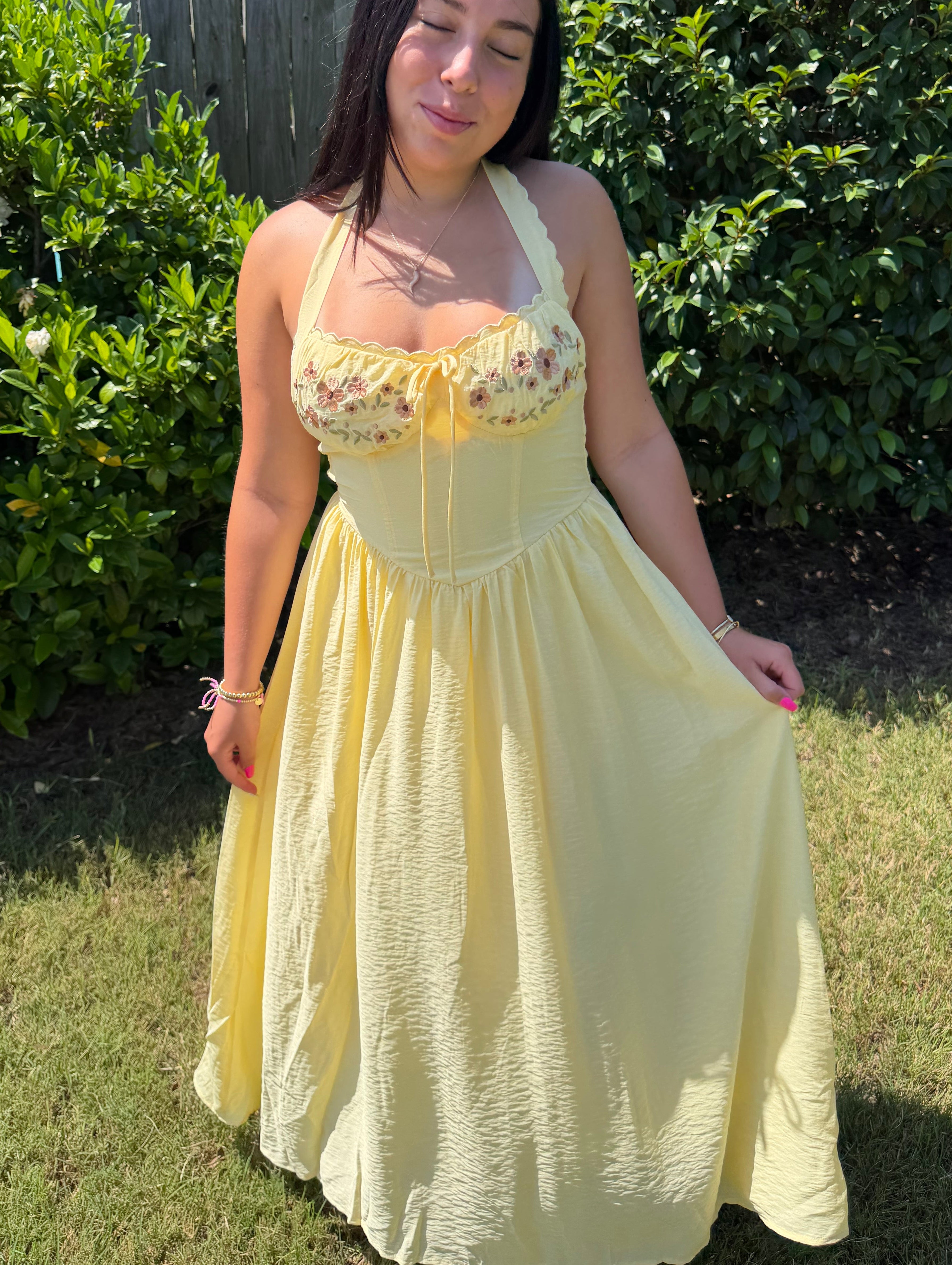 Sunny Side Up Halter Dress