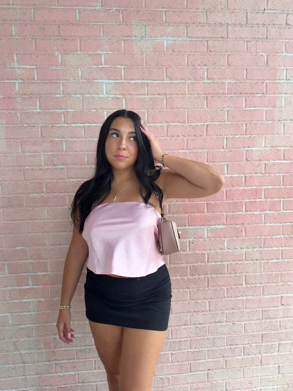 The Lizzie Satin Tube Top