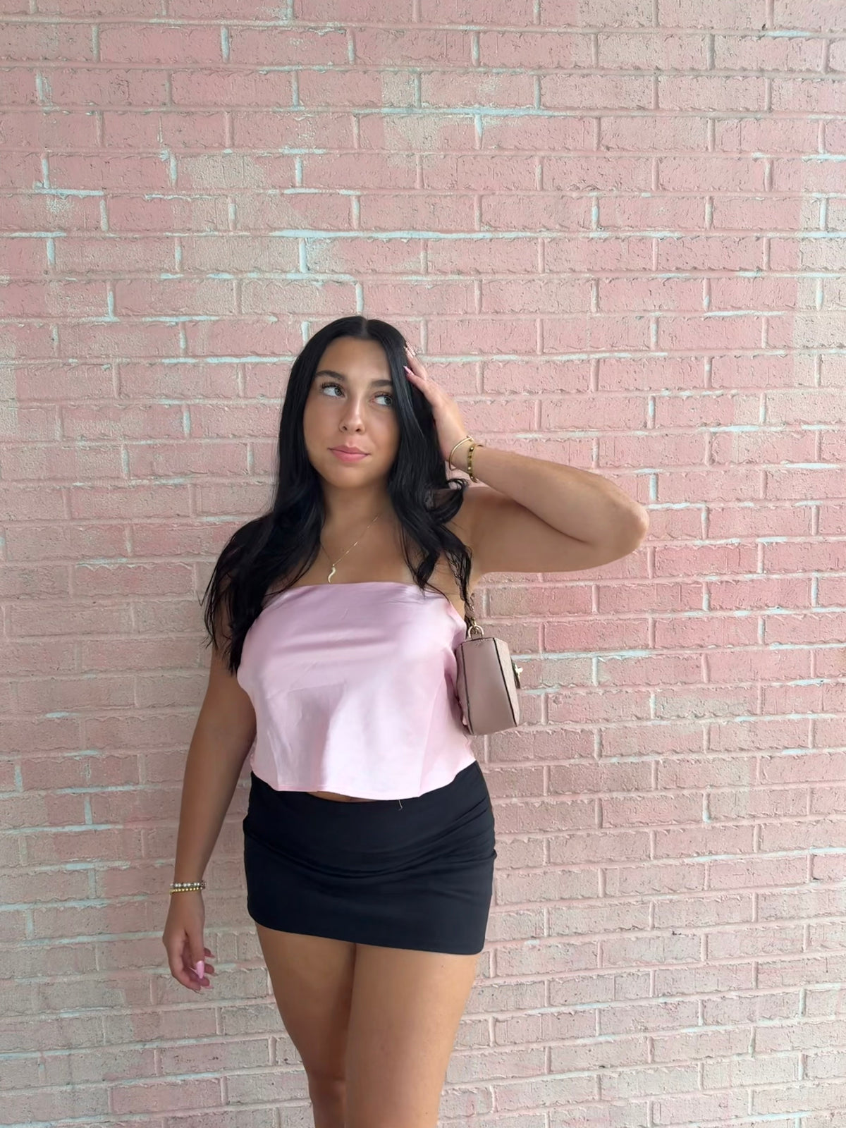 The Lizzie Satin Tube Top