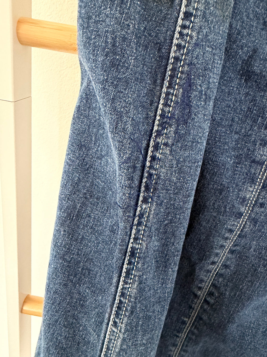 Vintage Lace & Denim Skirt