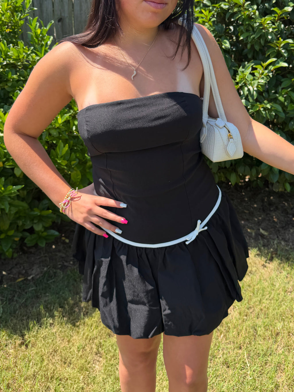 Drop-Waist Bow Dress