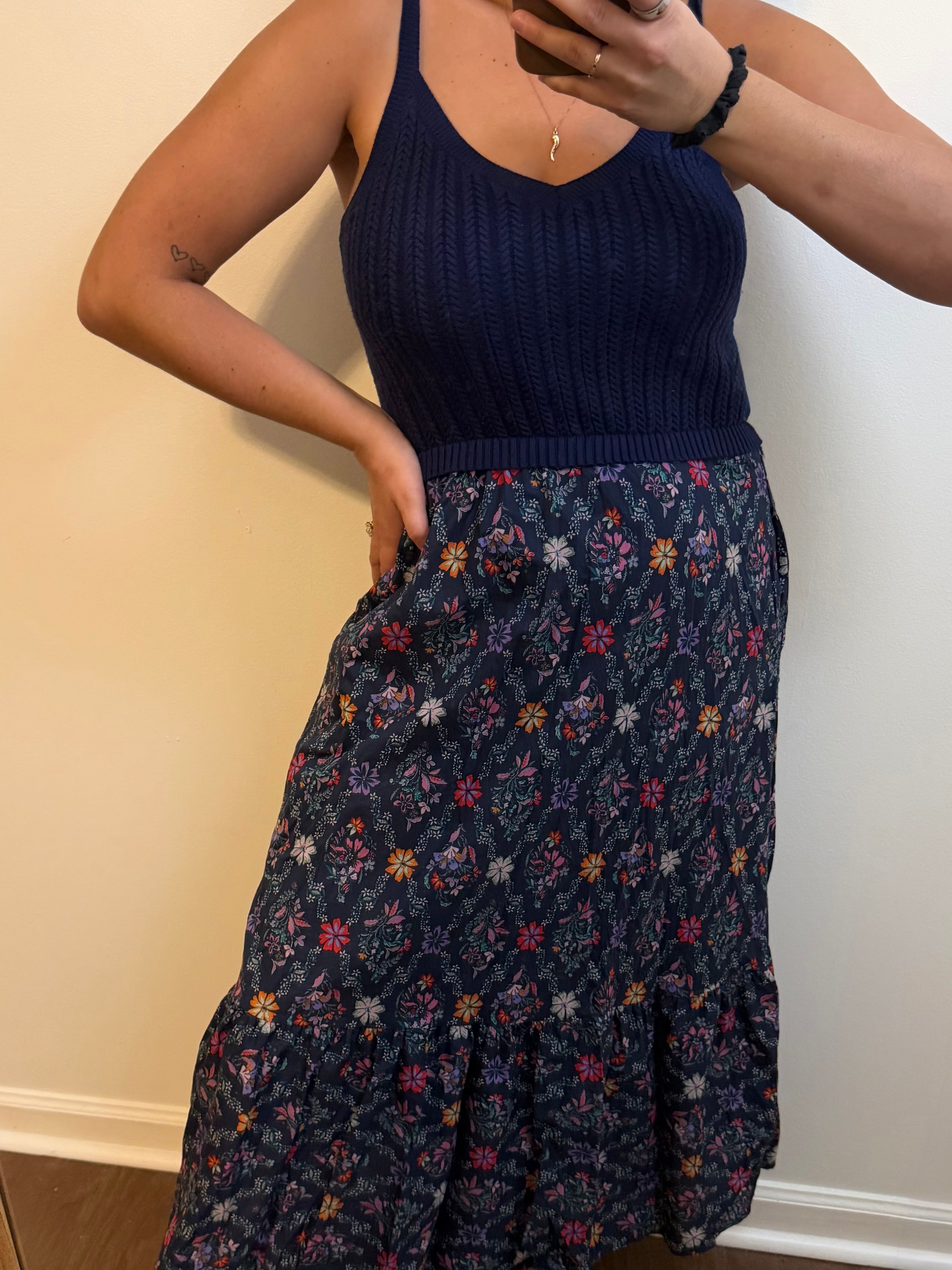 Skies are Blue Floral Dress