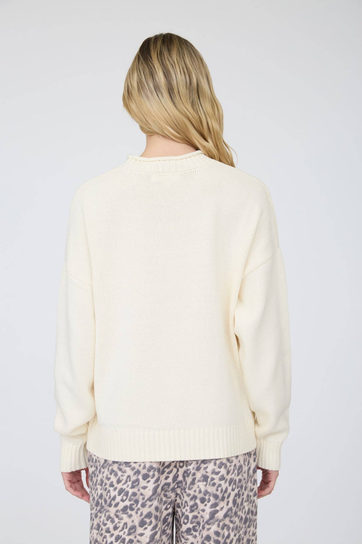 Puppy Crewneck Knit Sweater