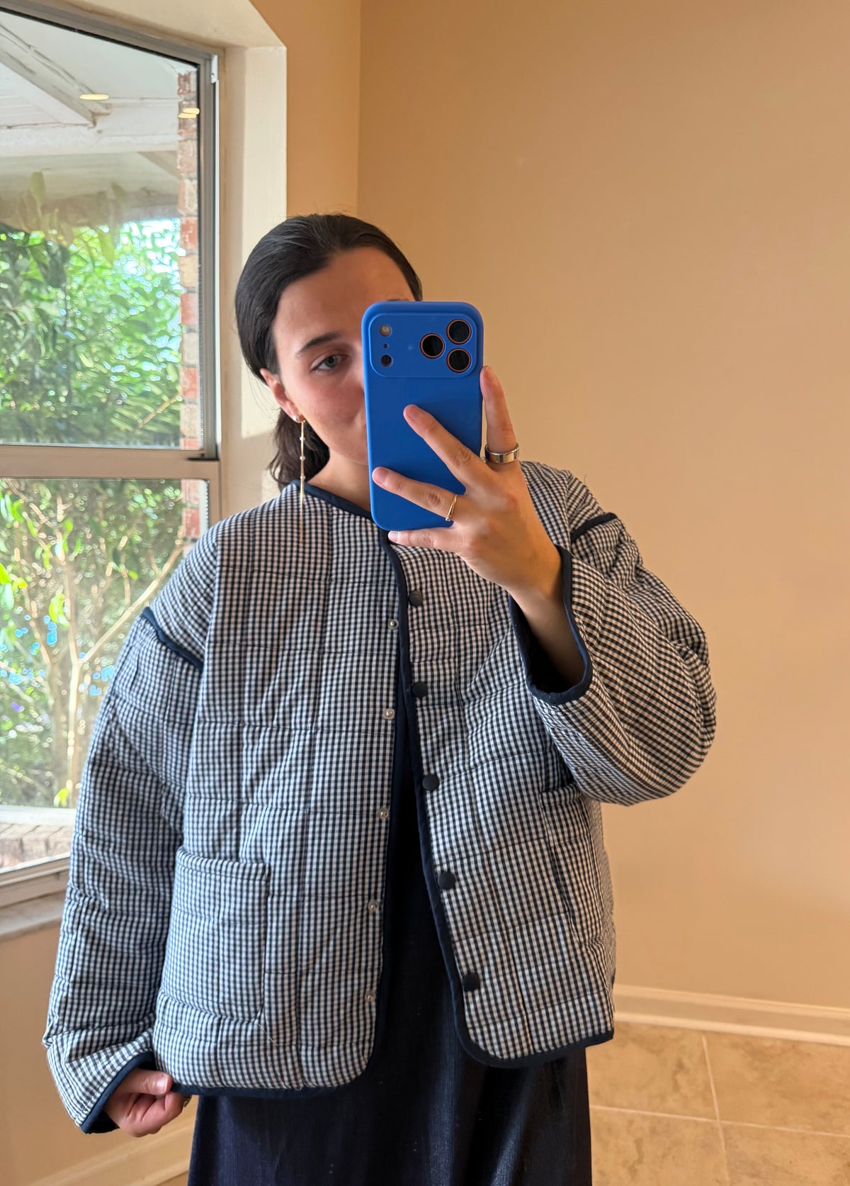 Buttoned Quilted Puffer Jacket