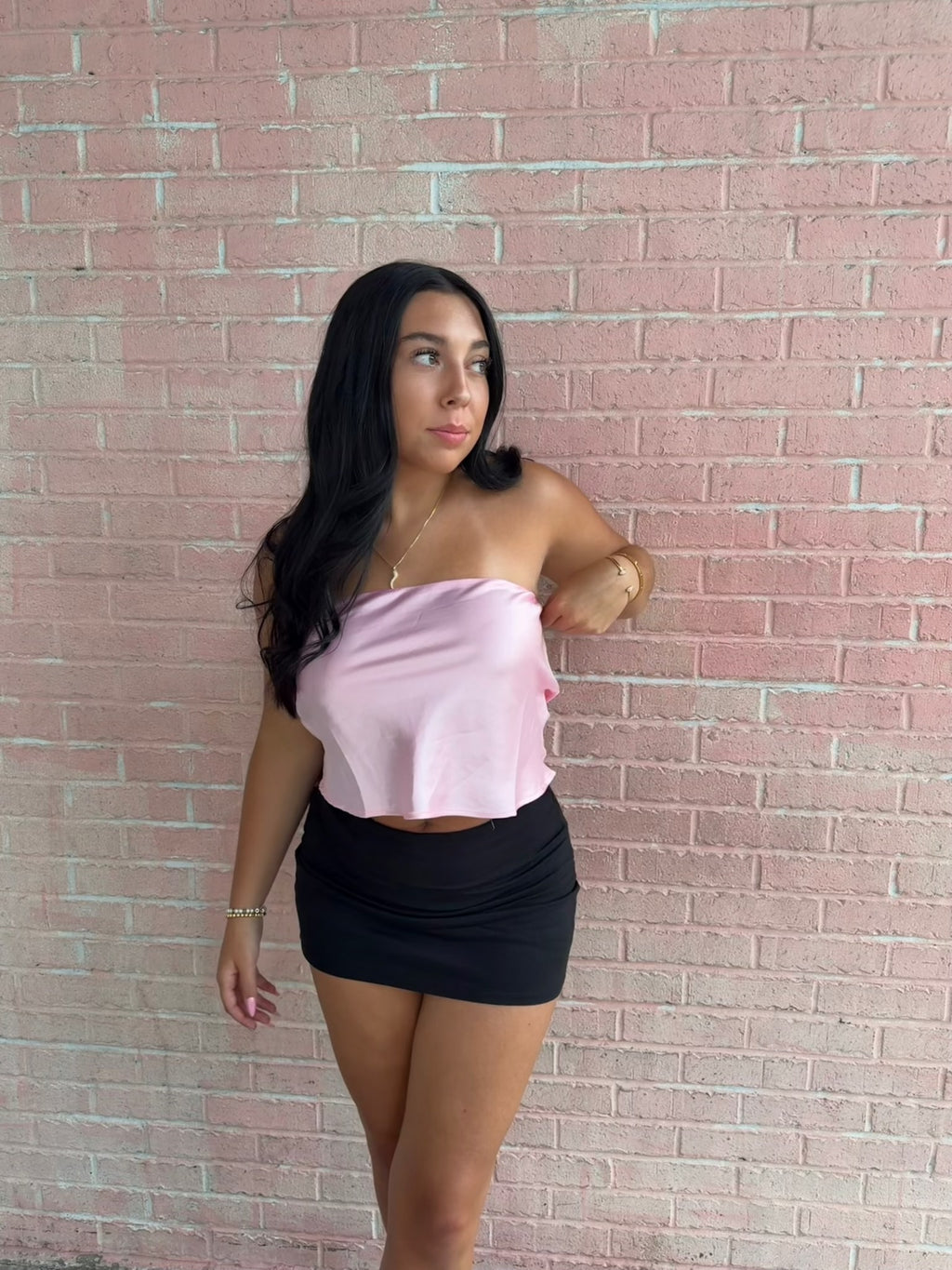 The Lizzie Satin Tube Top