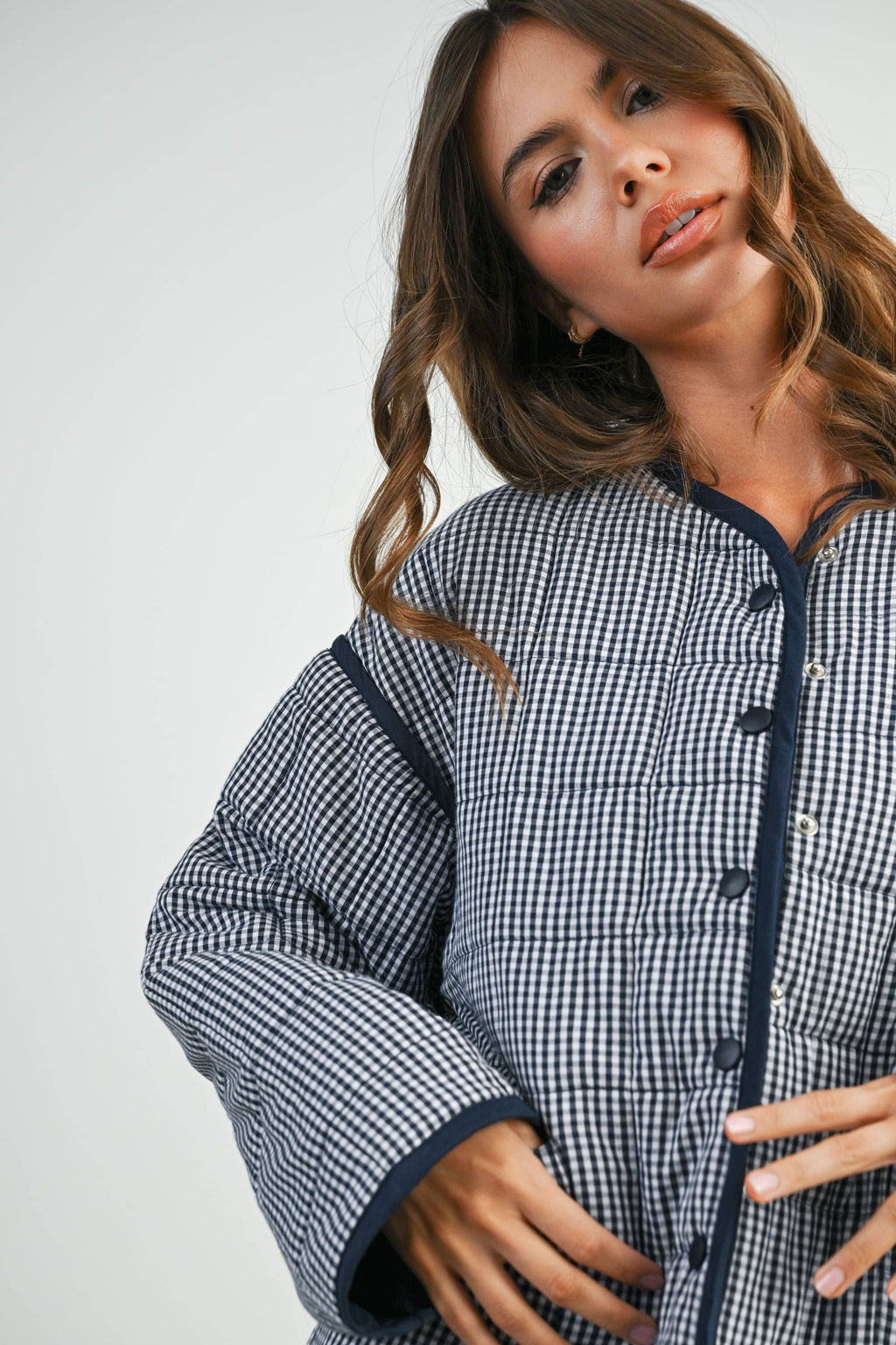 Buttoned Quilted Puffer Jacket