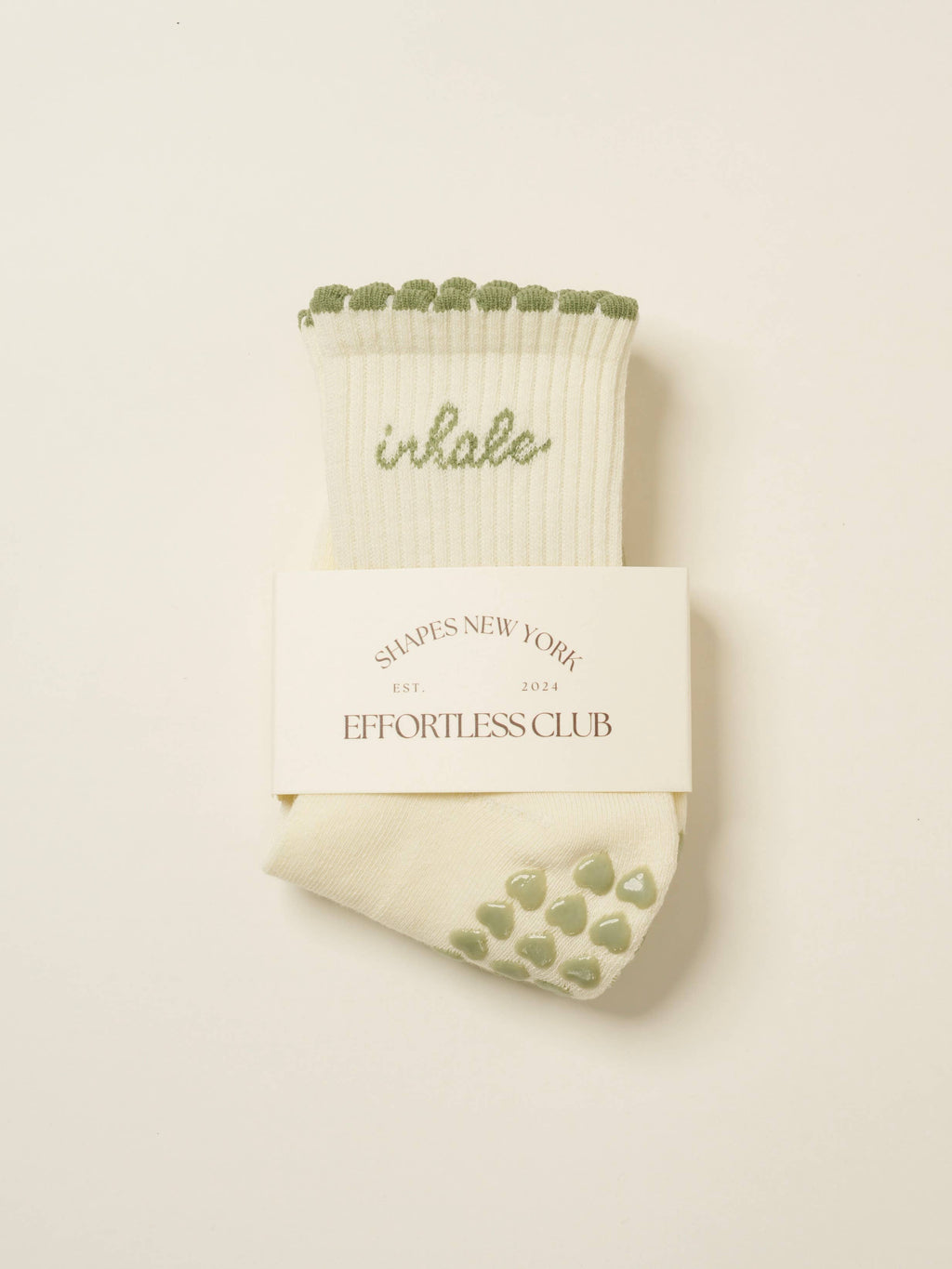 Inhale x Exhale Ruffled Grip Socks