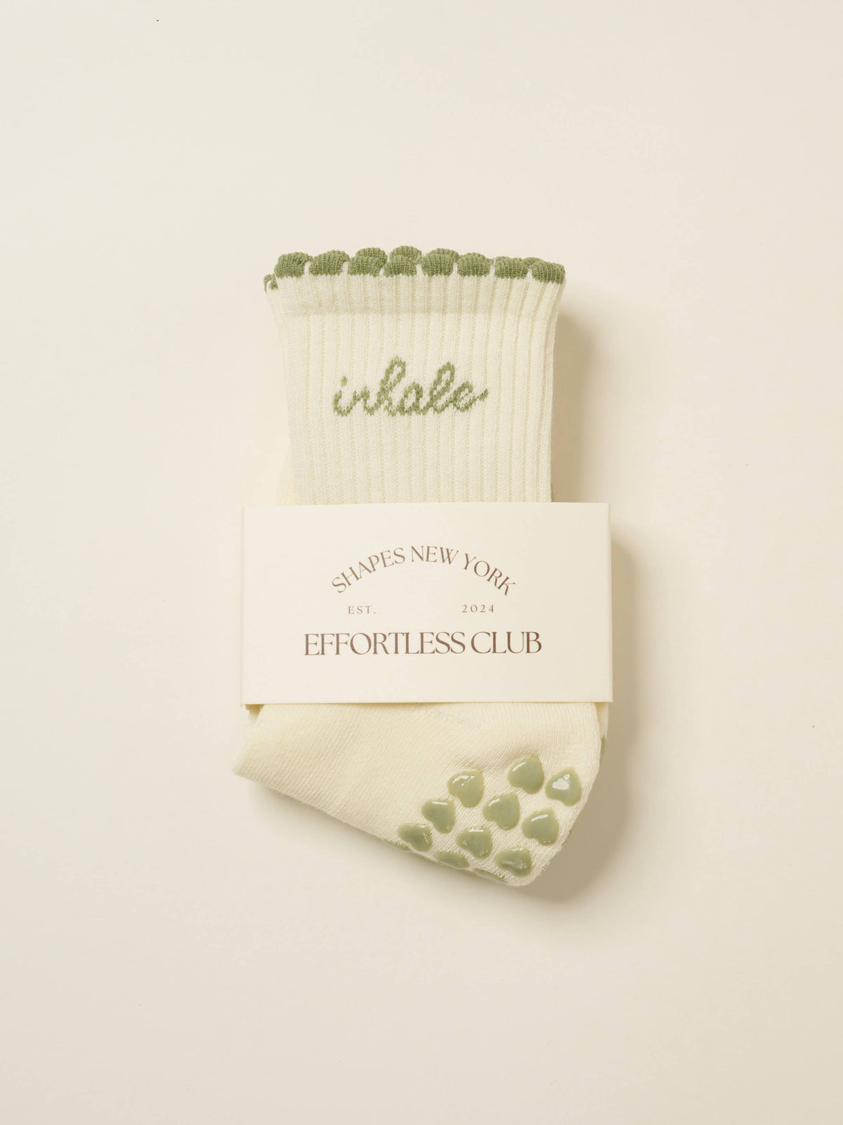 Inhale x Exhale Ruffled Grip Socks