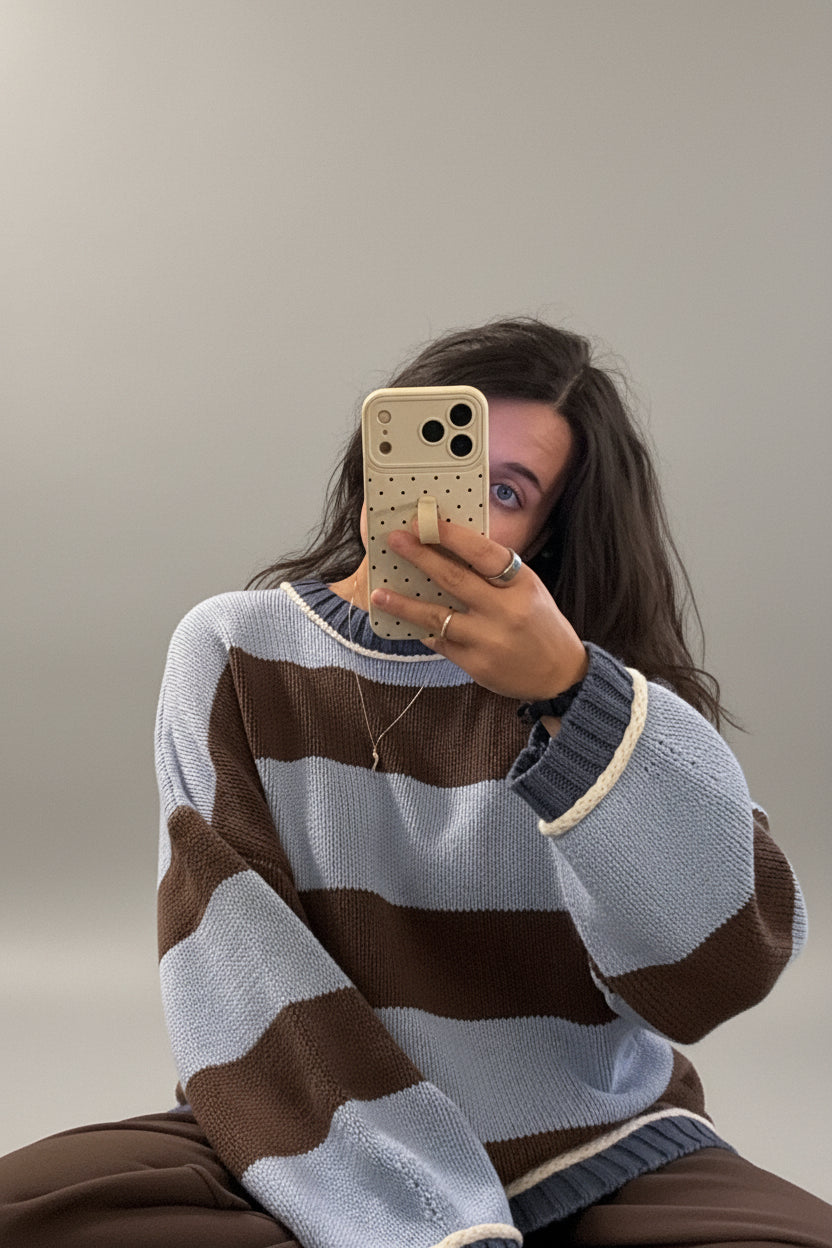 Ready for Anything Knit Striped Sweater