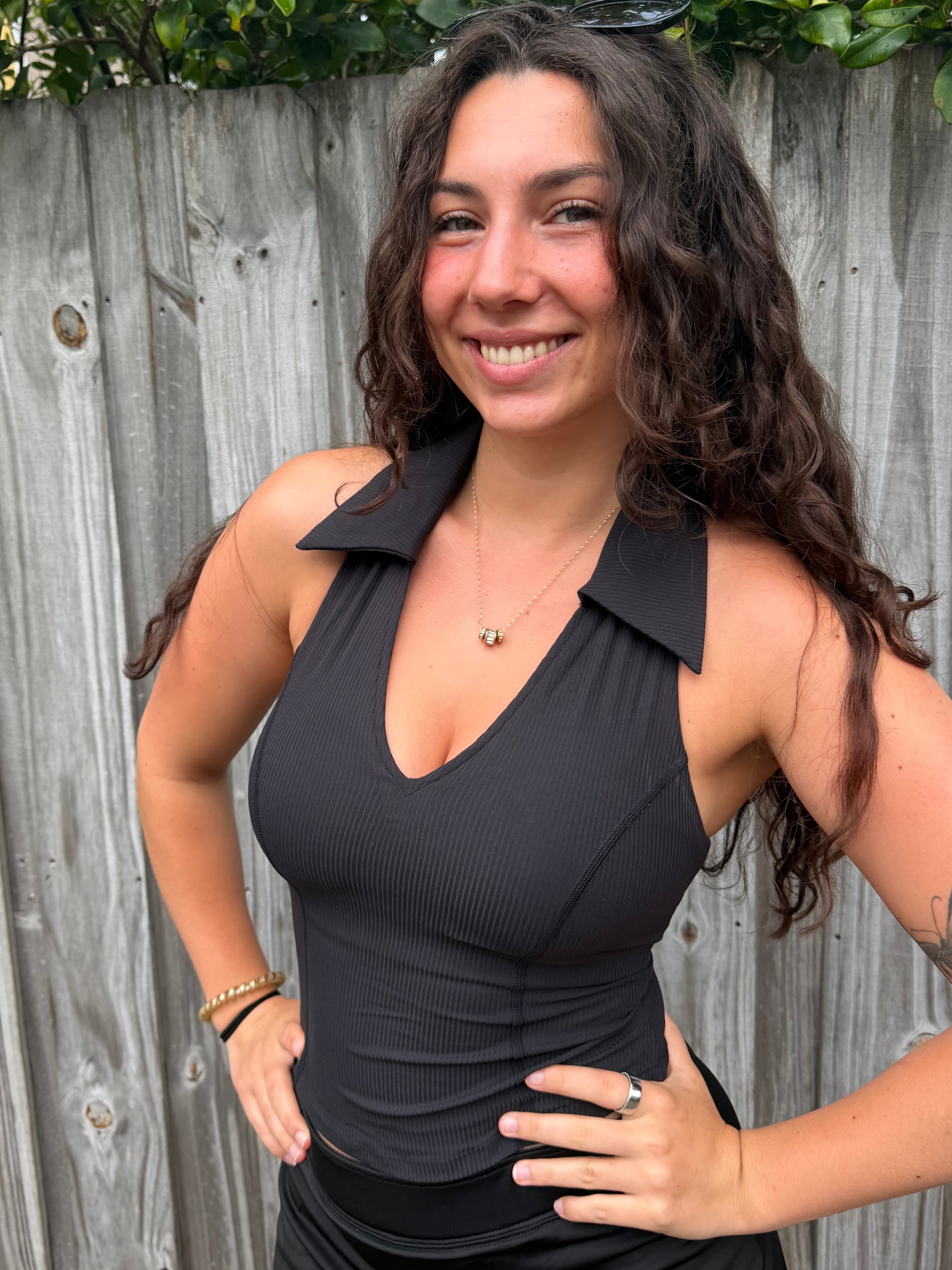 All Play No Work Collar Tank