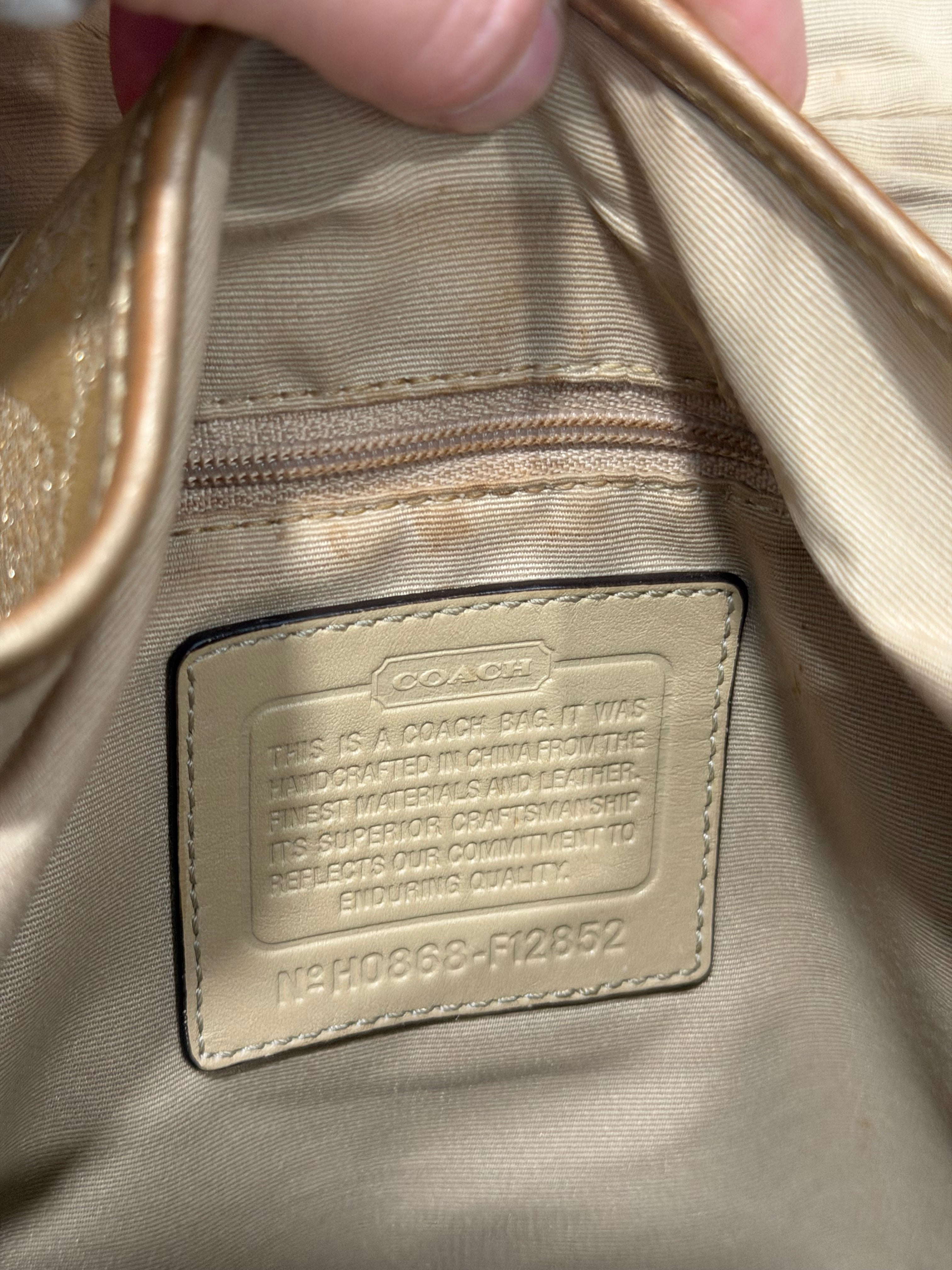 Coach Signature C Studded Flap Saddle Bag