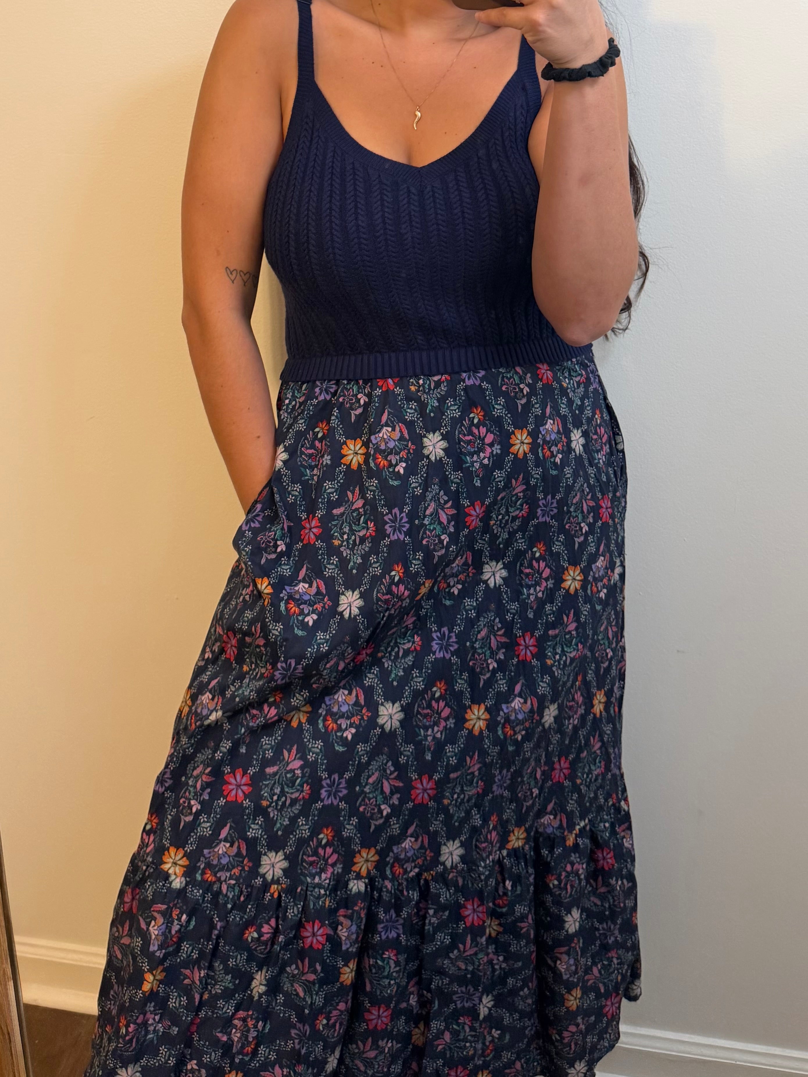 Skies are Blue Floral Dress