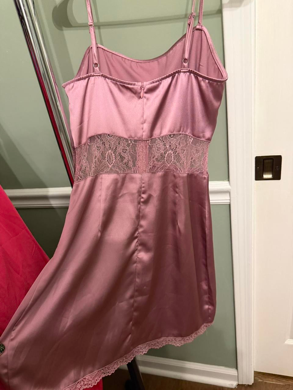 Rosey Pink Lace Dress