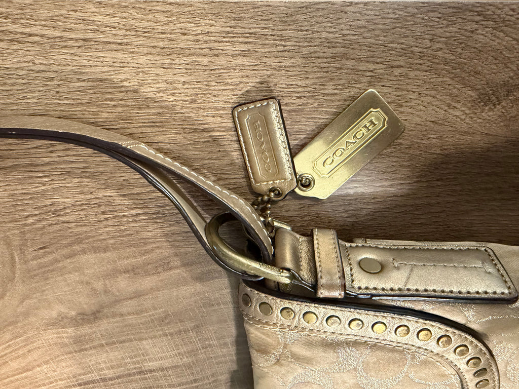 Coach Signature C Studded Flap Saddle Bag