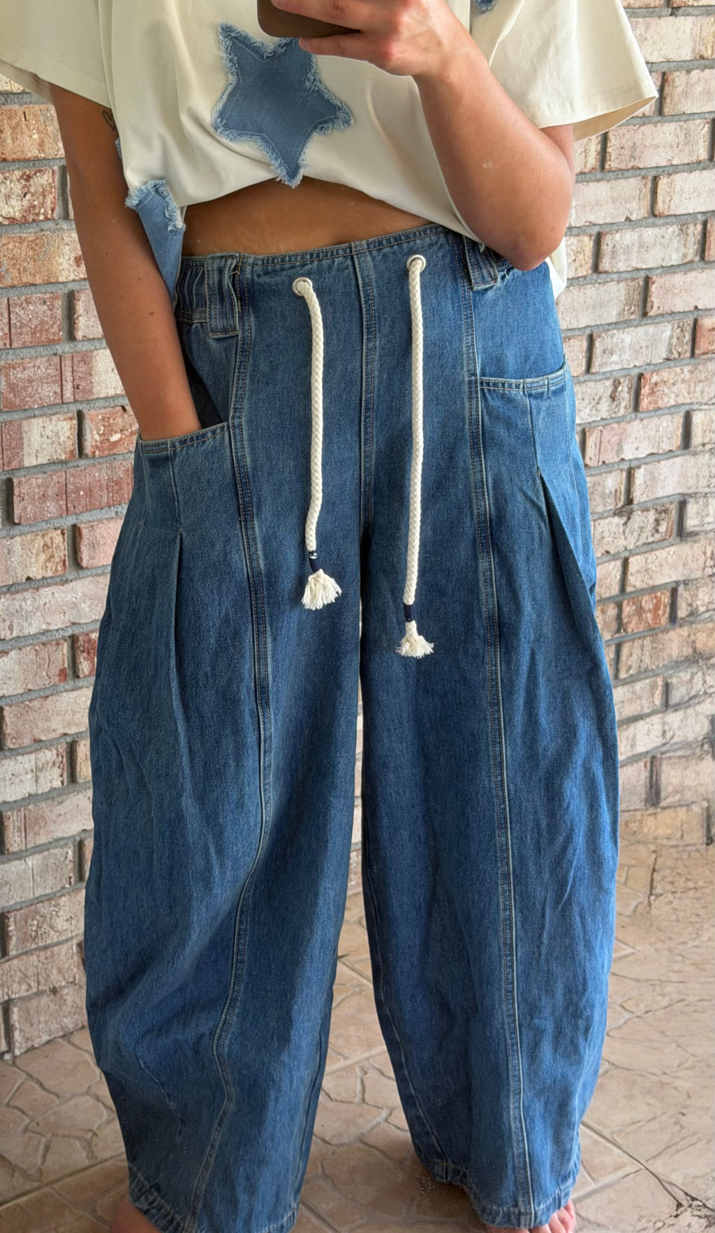 Rope Drawstring Balloon Pants