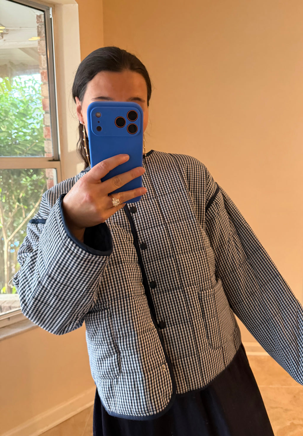 Buttoned Quilted Puffer Jacket