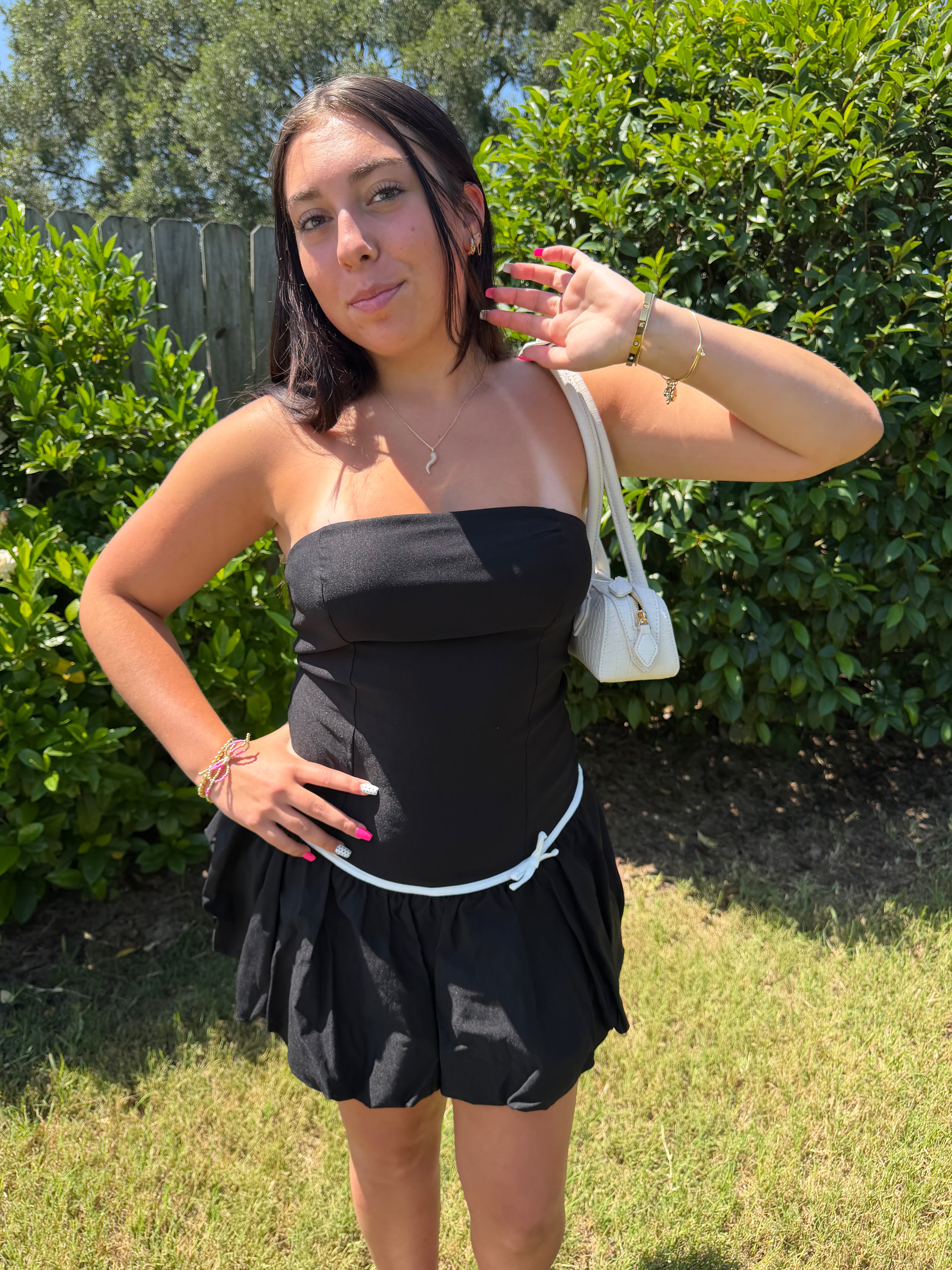 Drop-Waist Bow Dress